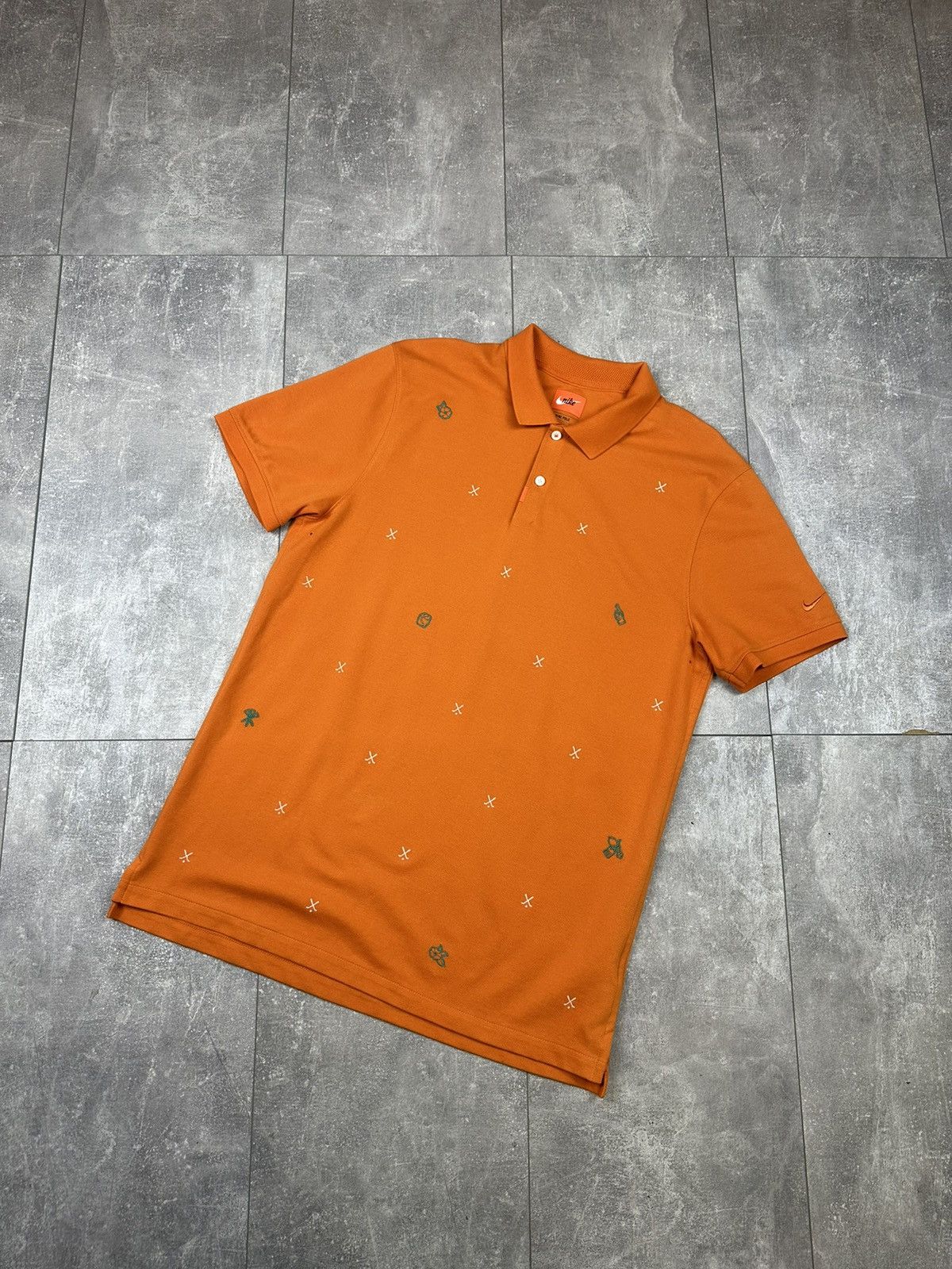 Vintage The Nike Polo Orange Small Tab Logo Size US L / EU 52-54 / 3 - 1 Thumbnail
