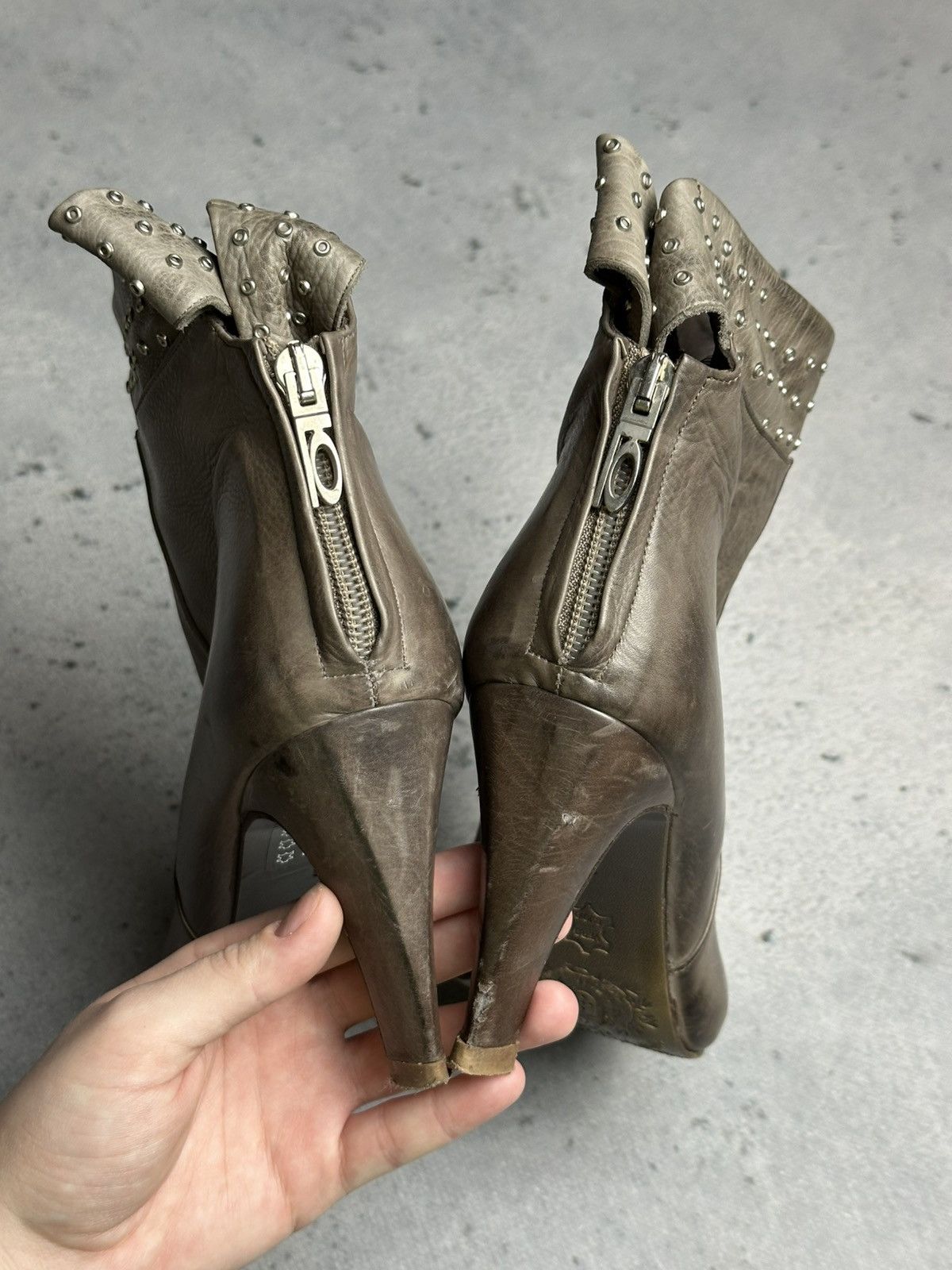 Vintage Luis Onofre Heels Leather Boots Rare Italian Item AvantGarde Size US 6.5 / IT 36.5 - 5 Thumbnail