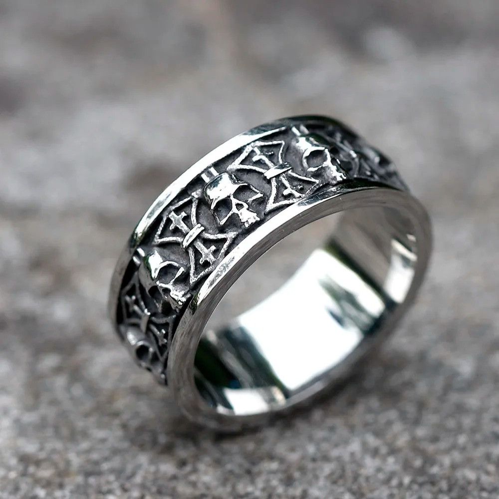 Jewelry Skull Ring Streetwear Jewelry Fashion Gift Size ONE SIZE - 7 Thumbnail