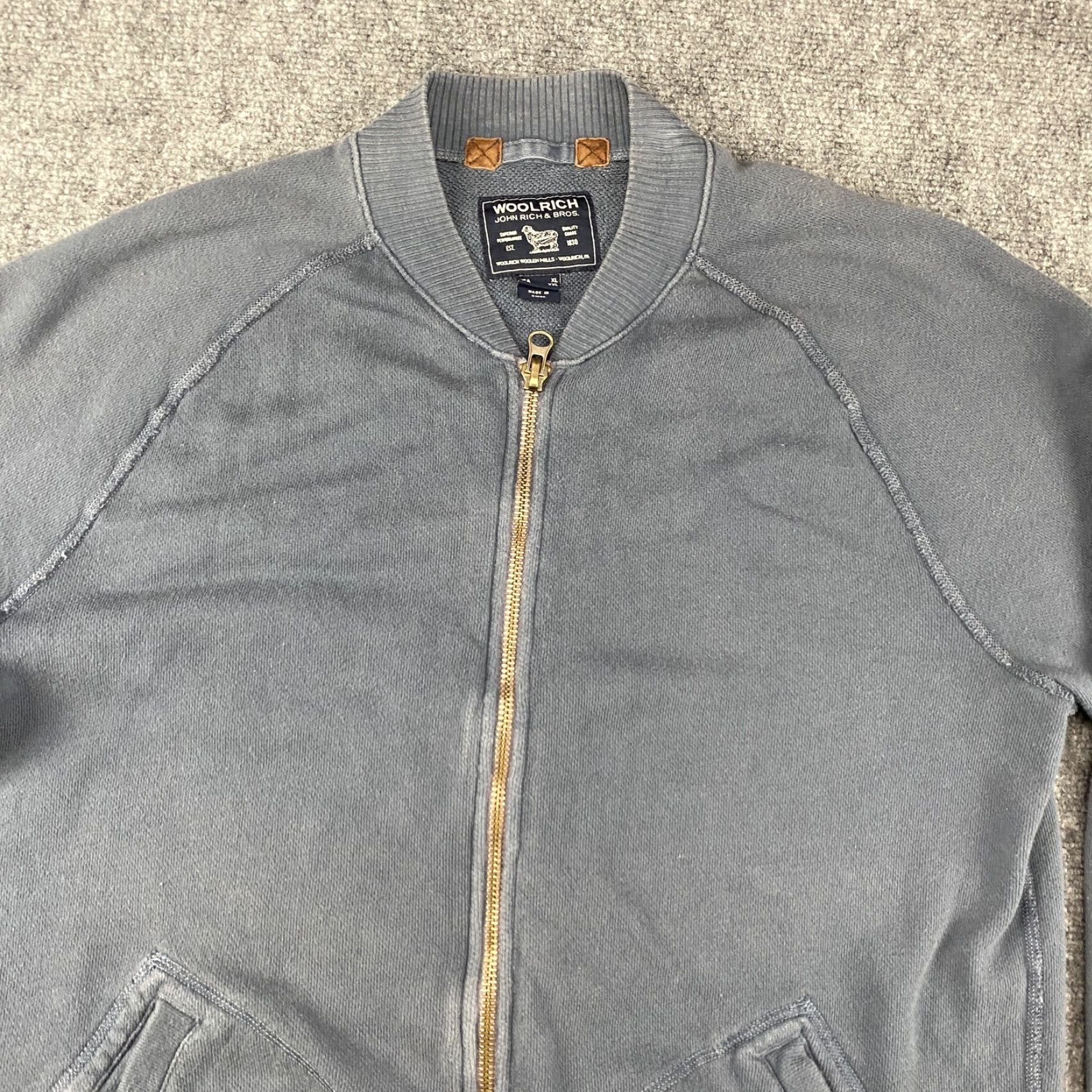 Vintage Woolrich Sweater Mens XL Blue Full Zip Cotton 811 Patch Casual Size US XL / EU 56 / 4 - 2 Thumbnail