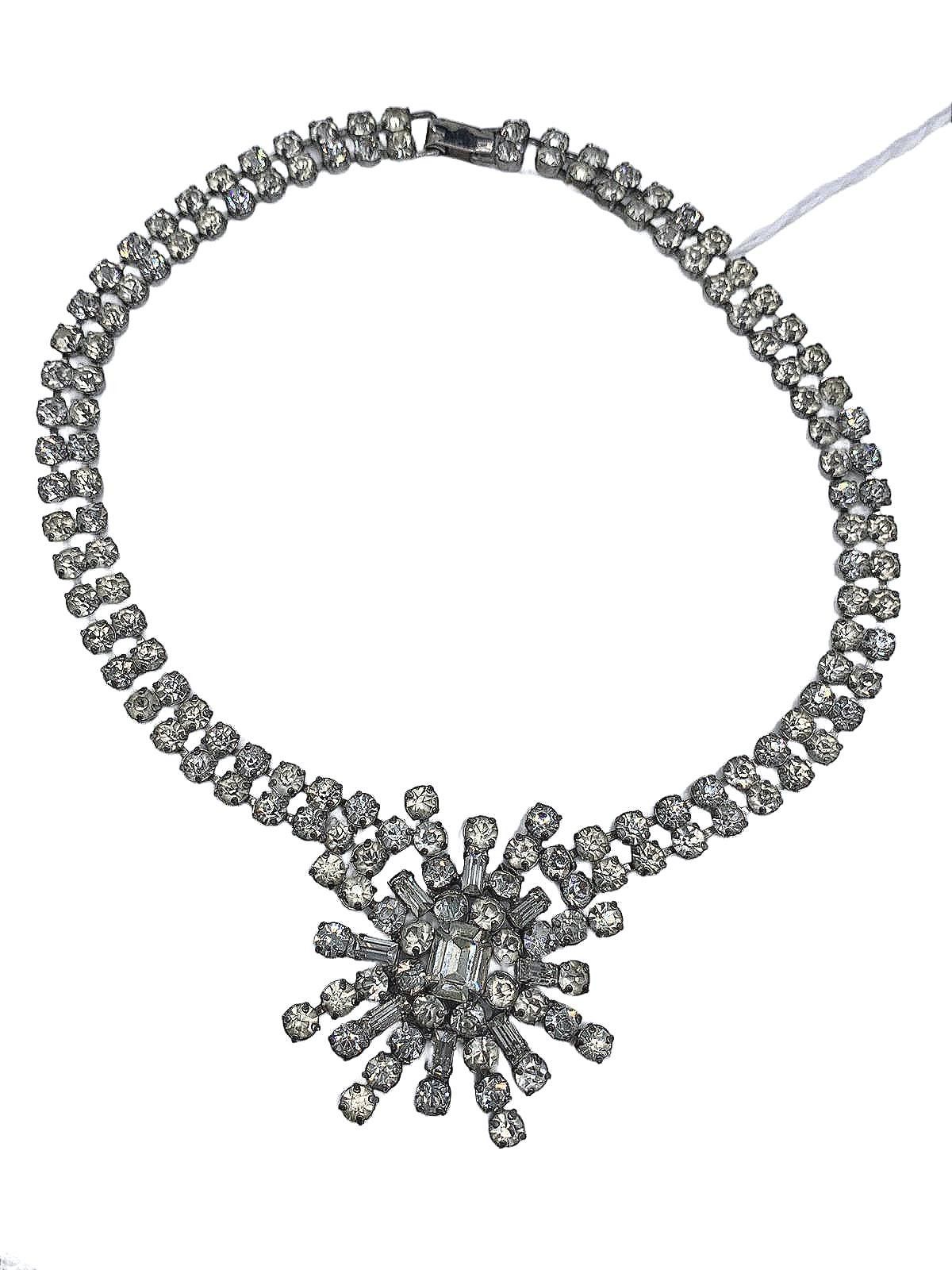 Other Jay Flex Sterling Silver Rhinestone Starburst Necklace Size ONE SIZE - 1 Thumbnail