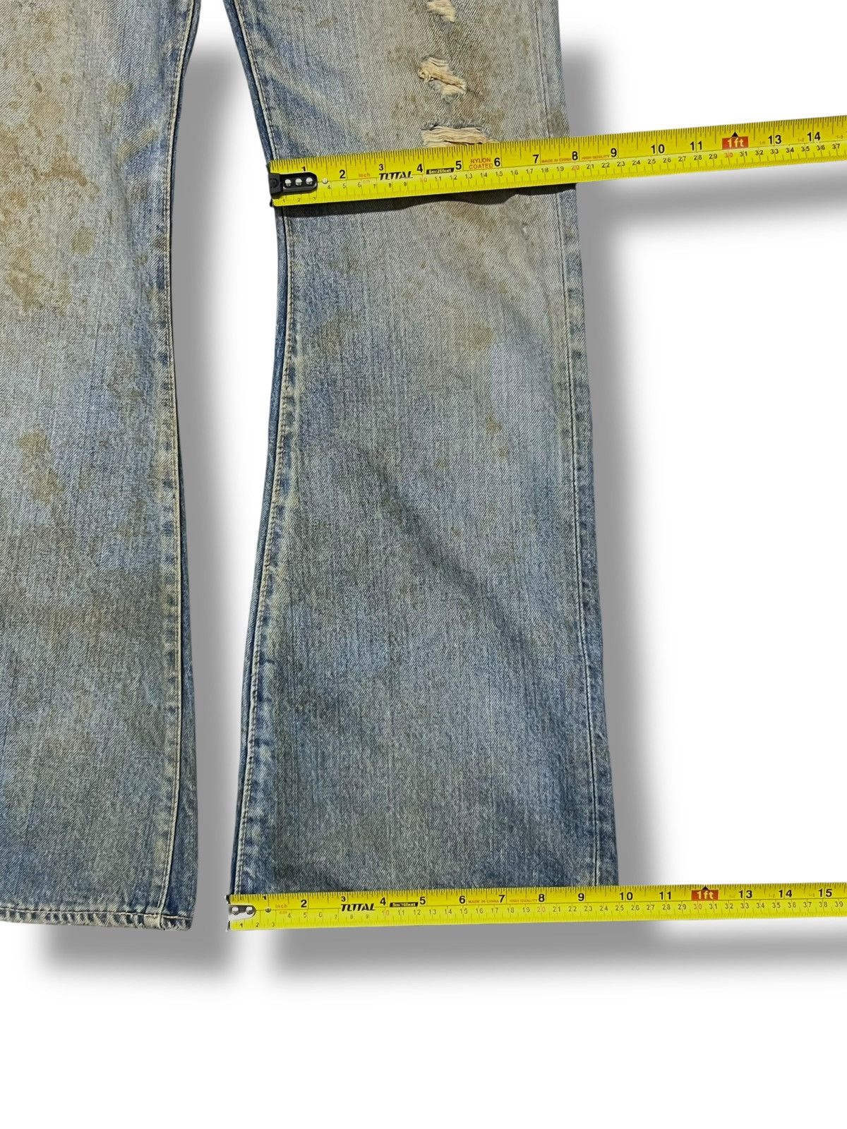 Japanese Brand Flared Vintage 80s Bobson Japan - Faded Mud Wash, Distressed Size US 29 - 19 Thumbnail