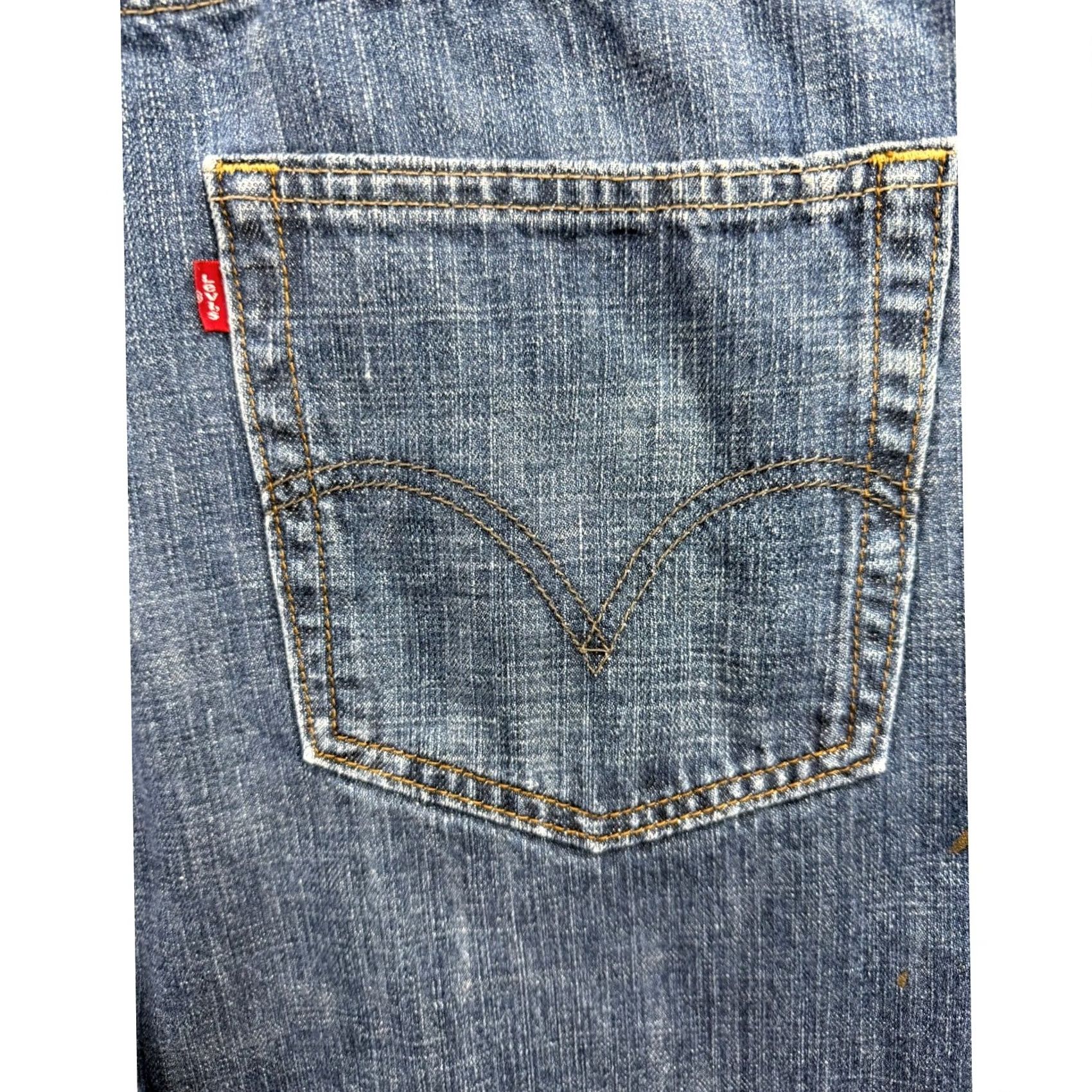 Levi's Levis 569 Loose Straight Jeans Mens Blue Denim Baggy Relaxed 38x34 Denim 5-Pocket Zip Fly Button Jeans Mens Slim? Size US 38 / EU 54 - 3 Thumbnail