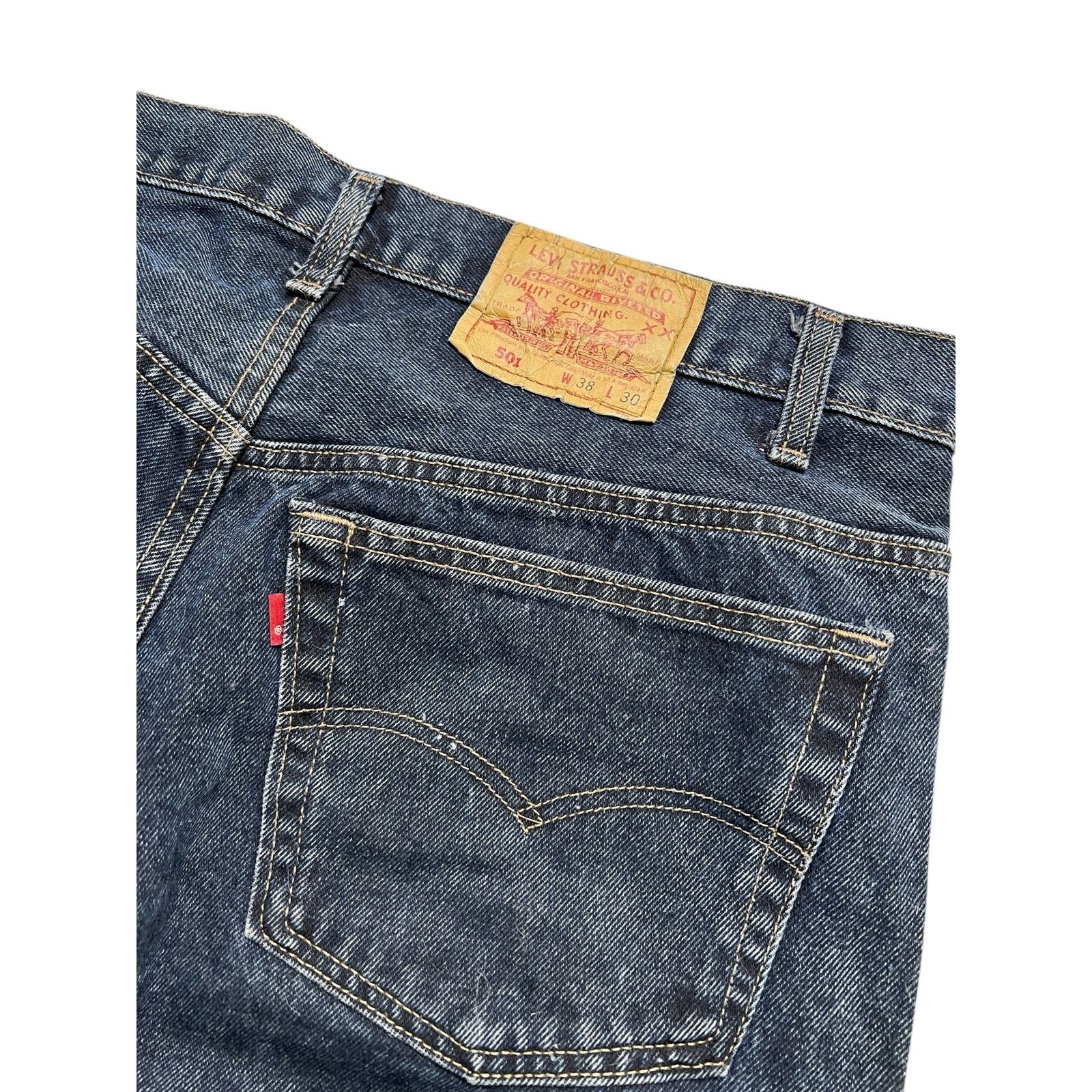Levi's Levi’s 501 Jeans USA Button Fly Dark Wash 80s Sz 35x29.5 Size US 38 / EU 54 - 11 Thumbnail