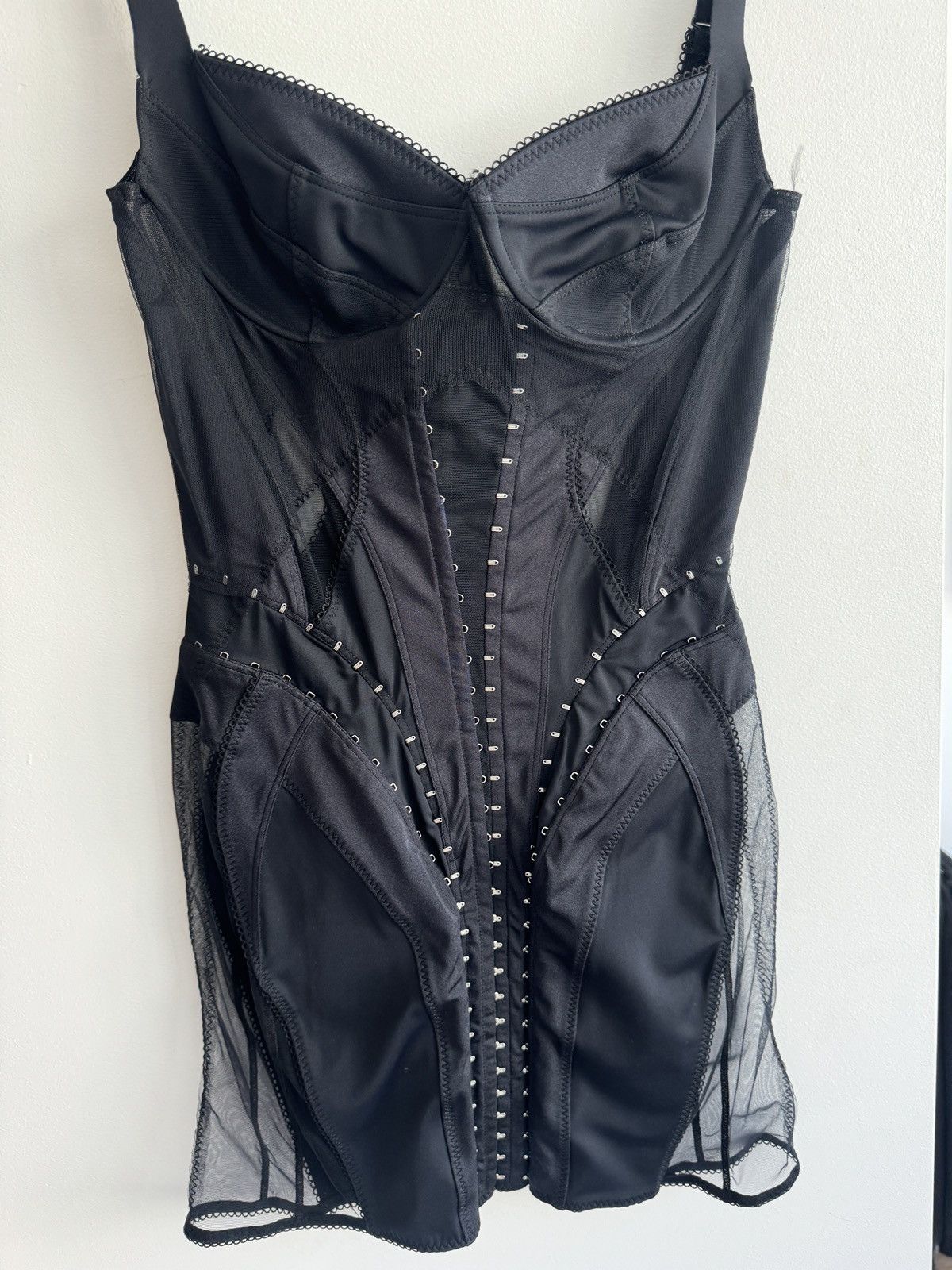 Mugler Mugler Panelled Corseted Minidress | Black Size S / US 4 / IT 40 - 3 Thumbnail