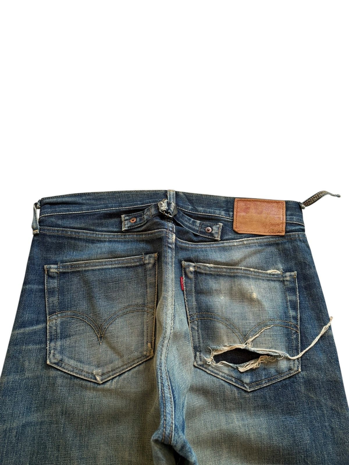 Levi's Vintage 80s Levis 702 XX Big E Selvedge Buckled Baggy Jeans Size US 32 / EU 48 - 9 Thumbnail