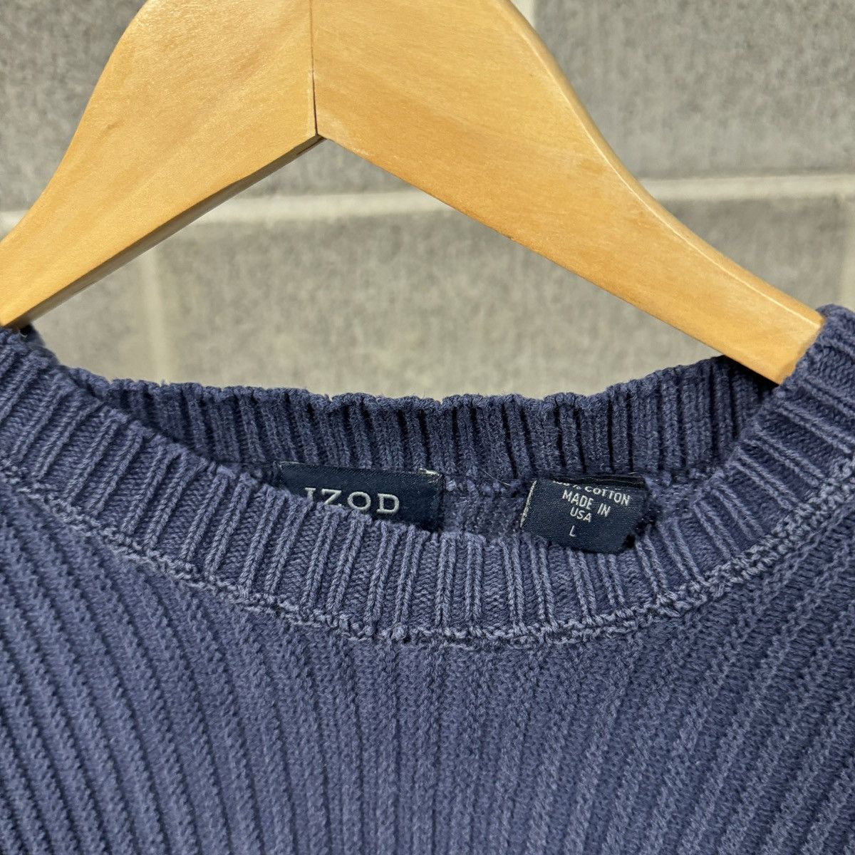 Vintage Vintage 90s Made in USA Sweater Ribbed Cotton ERD Grunge Size US L / EU 52-54 / 3 - 5 Thumbnail