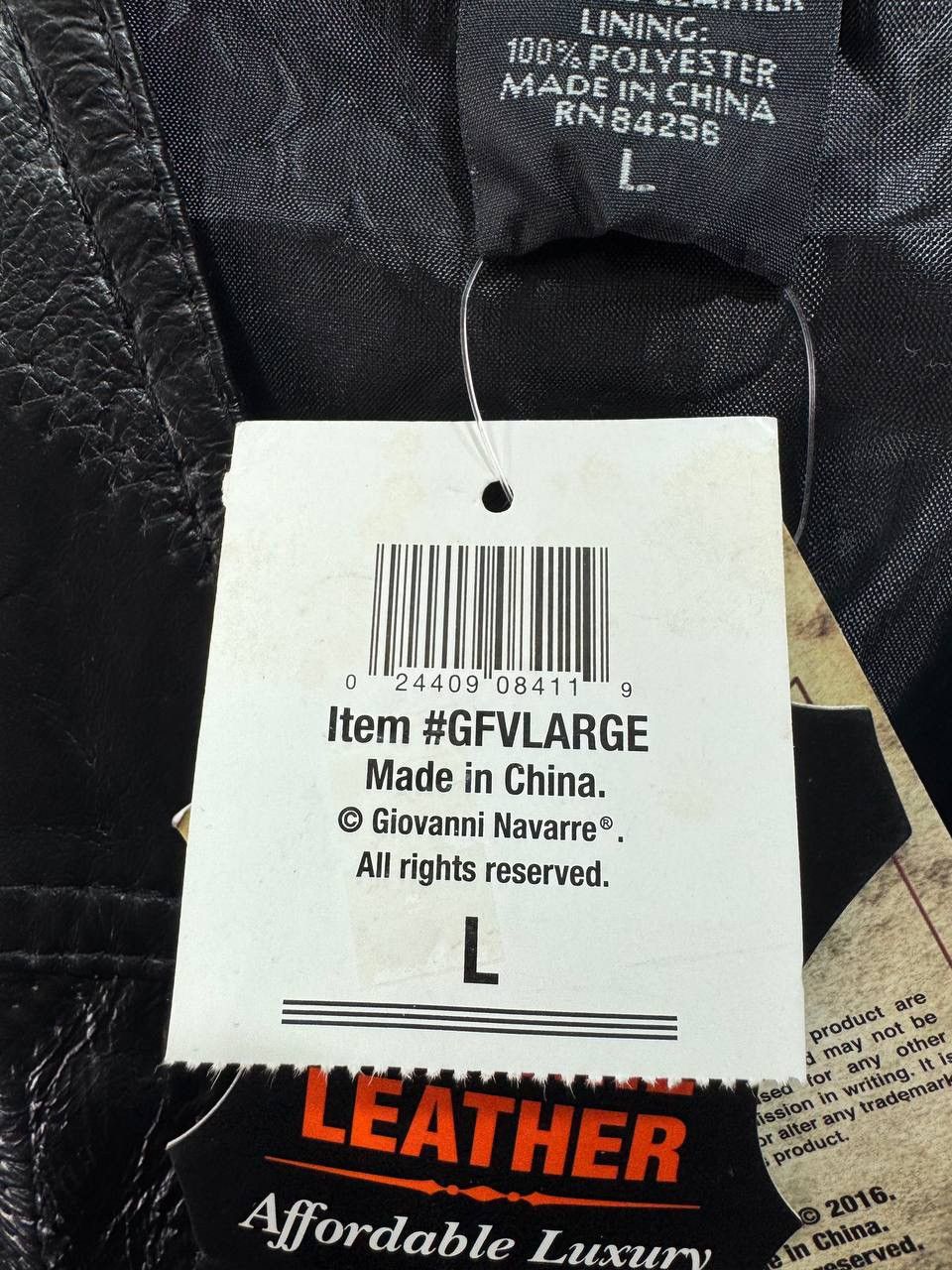 Vintage Giovanni Navarre Leather Biker Vest Jacket Size US L / EU 52-54 / 3 - 6 Thumbnail