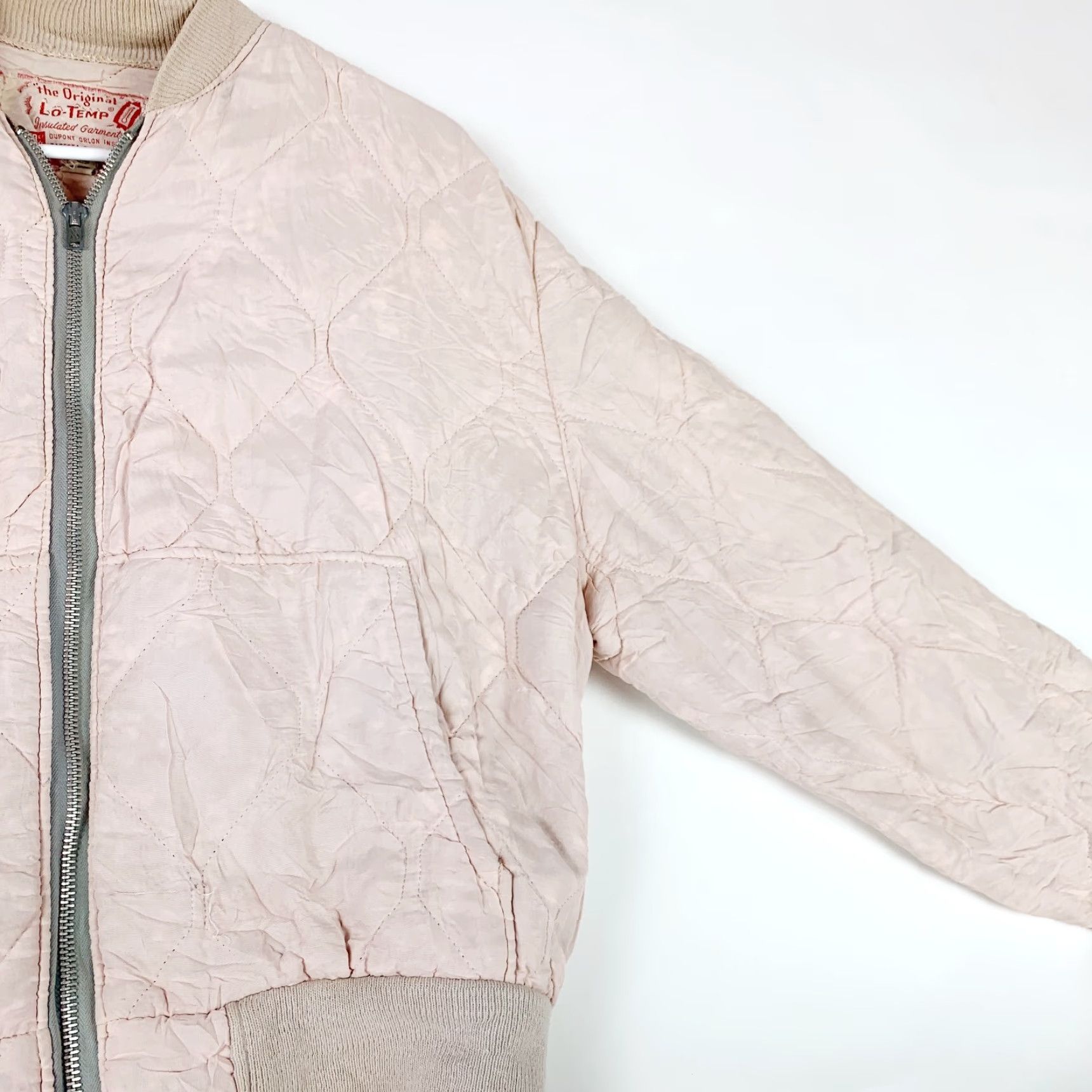 Vintage VINTAGE Lo-Temp Jacket Womens XL Pink Quilted Taffeta Zip Original 1950s Size XL / US 12-14 / IT 48-50 - 7 Thumbnail