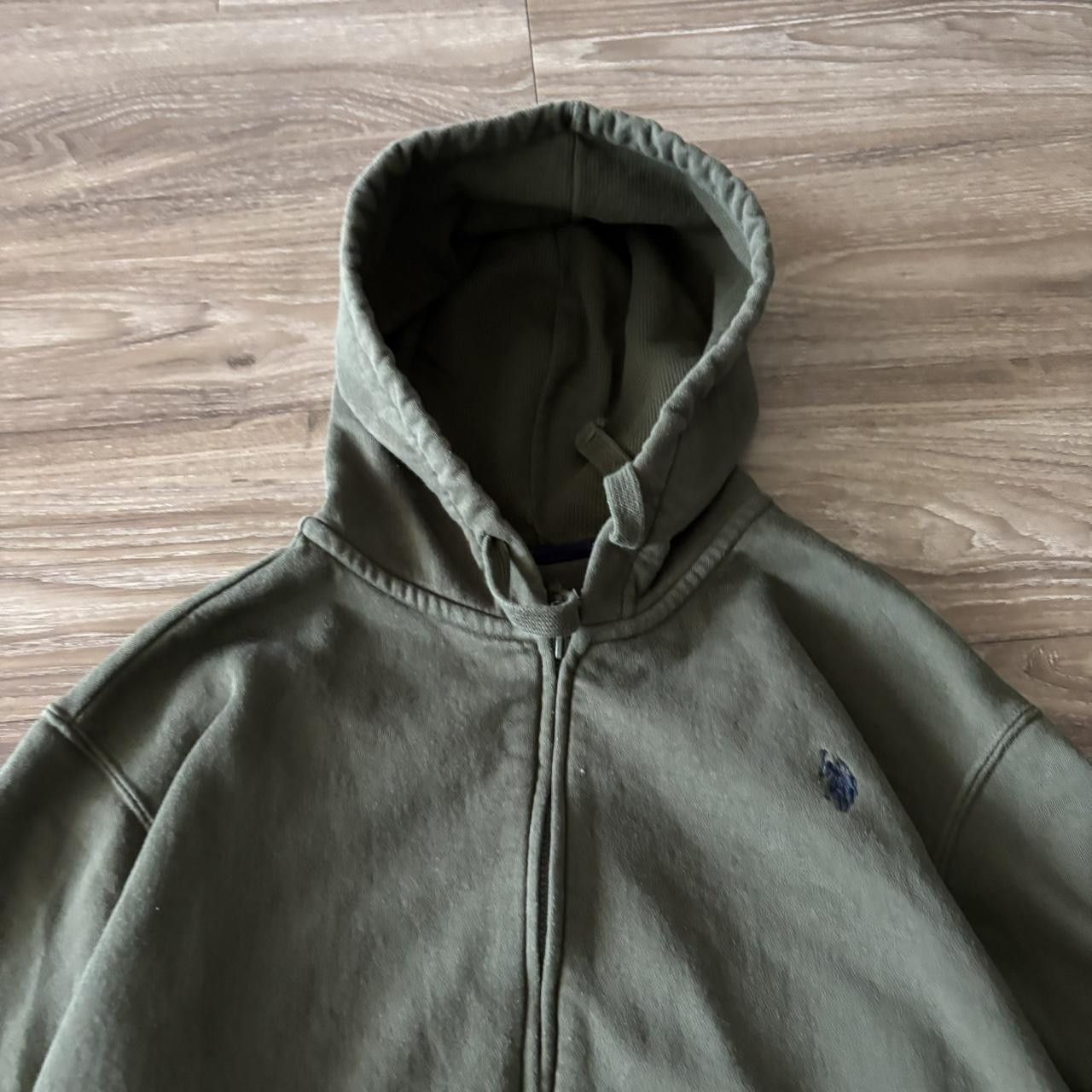U.S. Polo Assn. Crazy Vintage Y2K/2000s Khaki Green U.S. Polo Assn. Streetwear Zip Up Hoodie! Size XL Size US XL / EU 56 / 4 - 2 Thumbnail