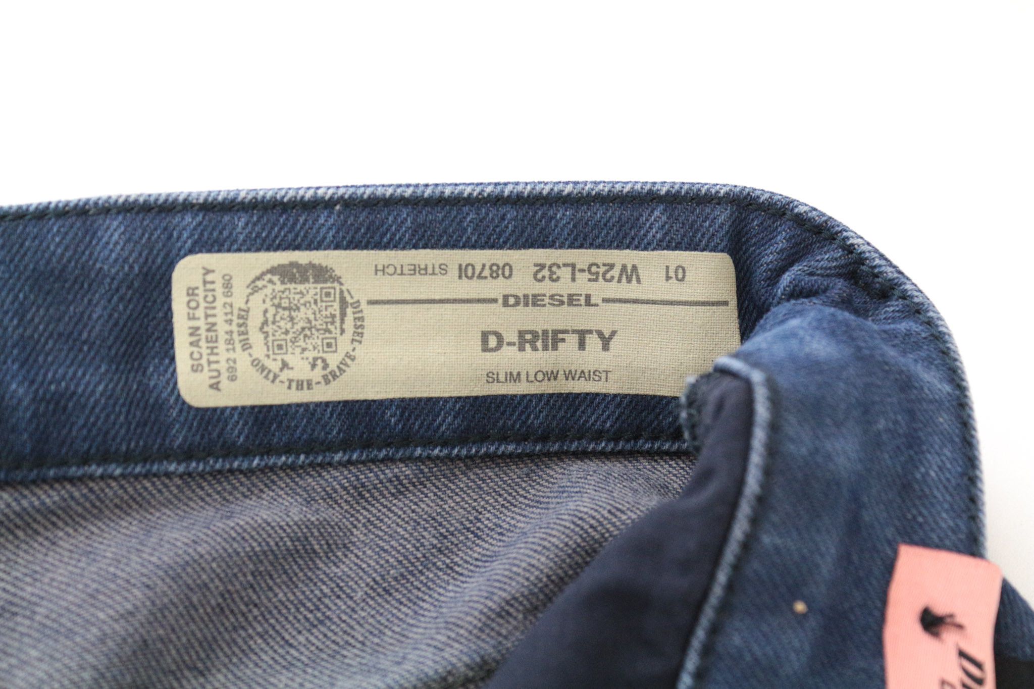 Diesel D-RIFTY 0870I W25/L32 Blue Cotton Stretch Jeans 69376 Size 25" / US 0 / IT 36 - 5 Thumbnail
