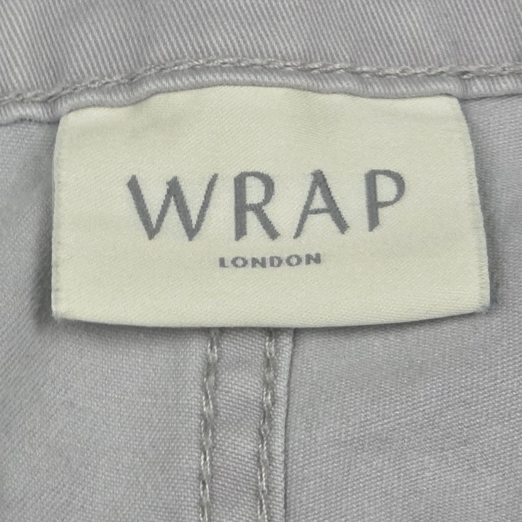 Vintage Wrap London Trousers Pants Women's 30 x 27 Gray Pockets Tapered Cotton Blend Size 30" / US 8 / IT 44 - 4 Thumbnail