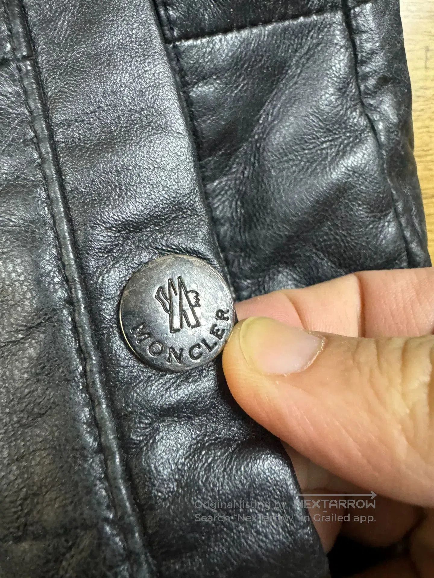 Moncler Moncler Black Leather Down Jacket. Size US S / EU 44-46 / 1 - 5 Thumbnail