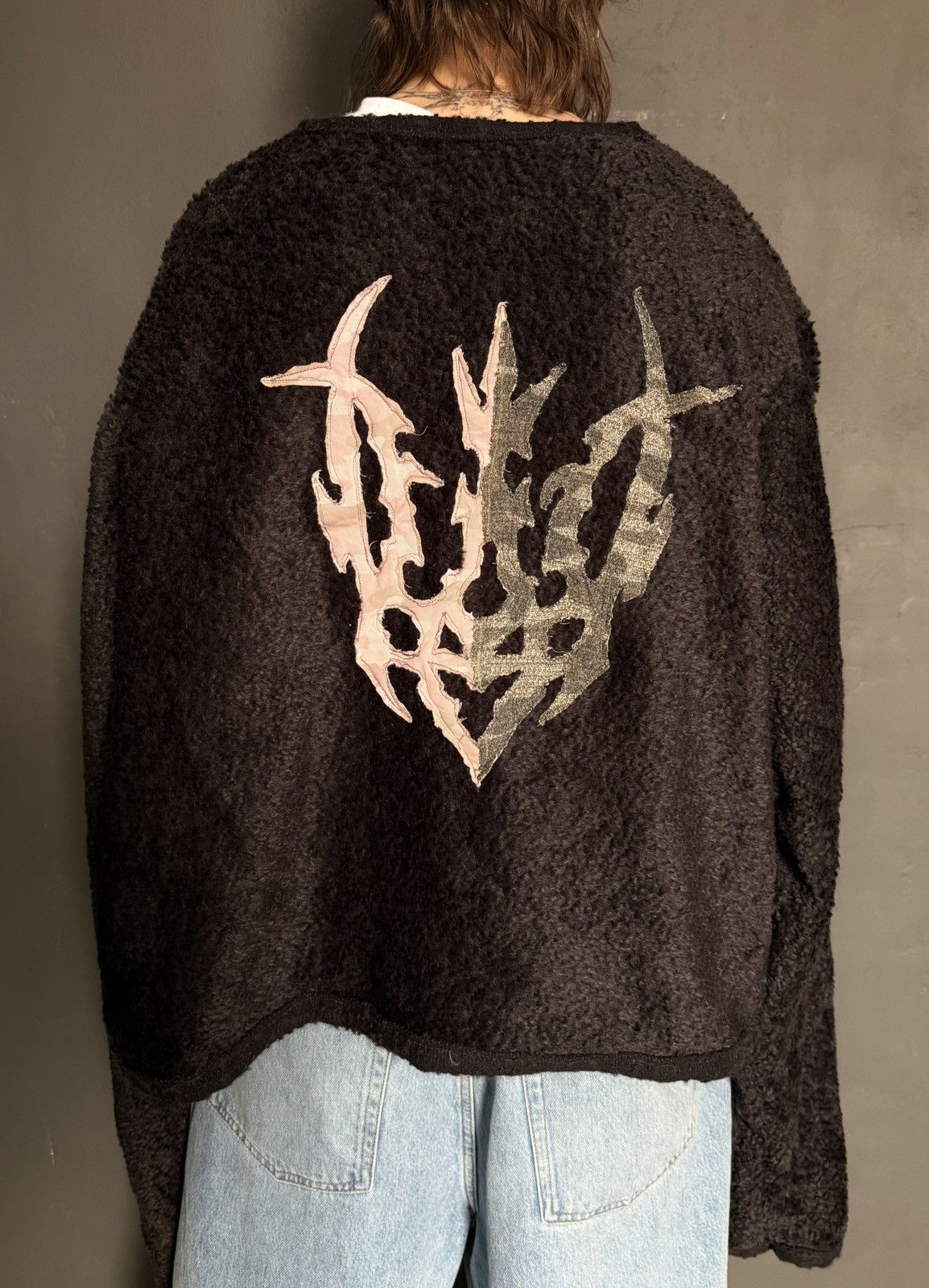 Handmade avant-garde sweatshirt Ukraine Size US XL / EU 56 / 4 - 4 Thumbnail