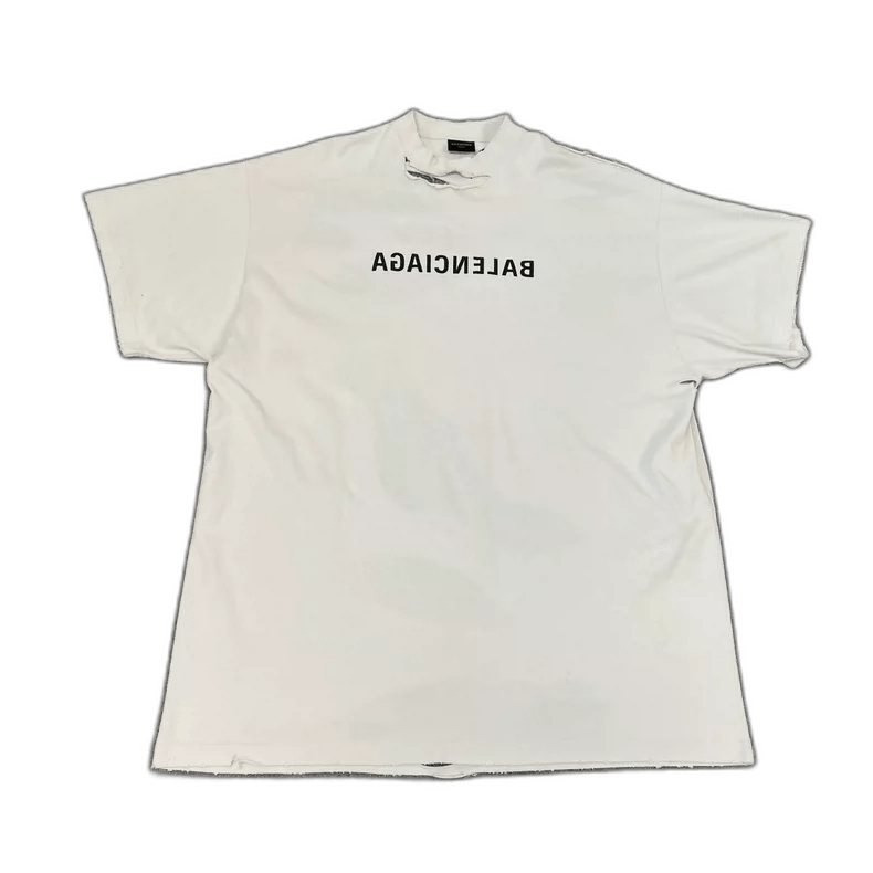 Balenciaga balenciaga distressed short sleeve t Size US M / EU 48-50 / 2 - 1 Thumbnail