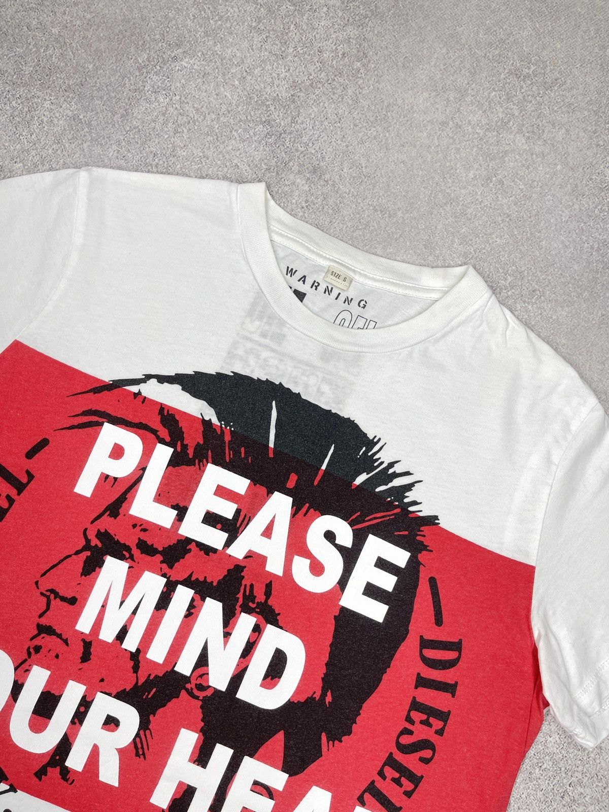 Diesel Mens Diesel T Shirt White Big Logo Punk More Kaos Size S Size US S / EU 44-46 / 1 - 5 Thumbnail