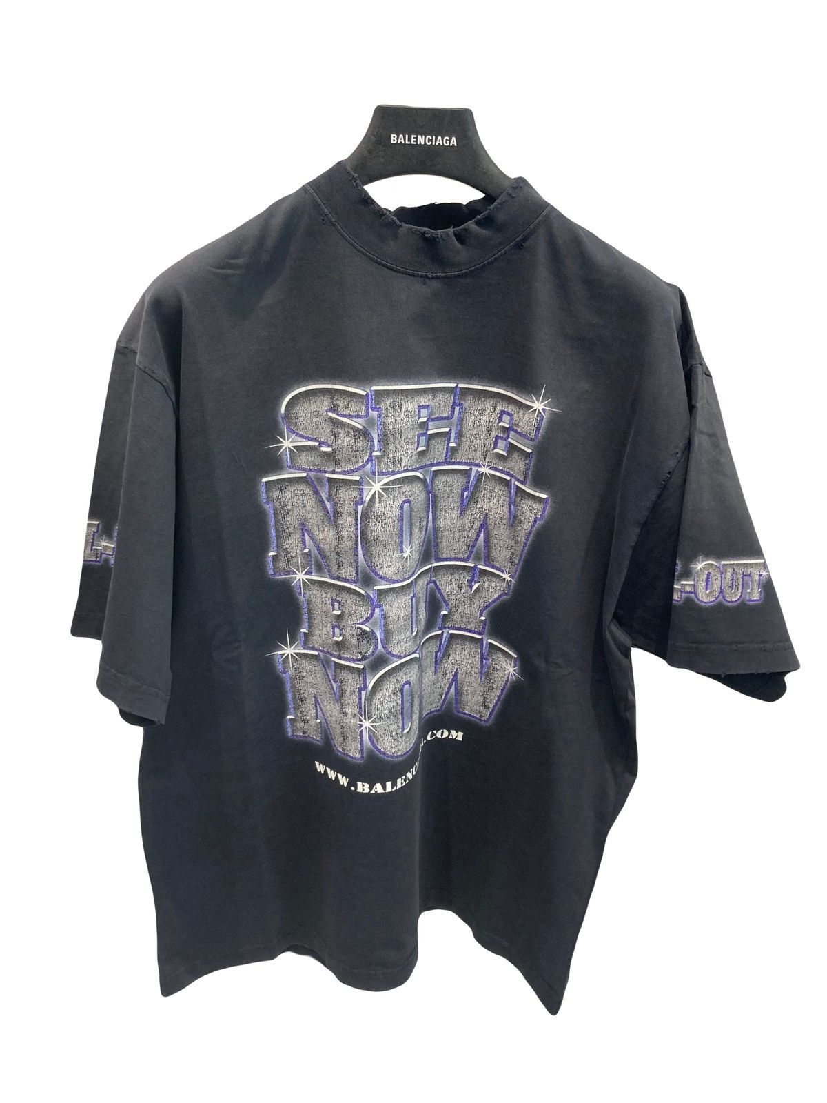 BALENCIAGA 24ss SEE NOW BUY NOW Tシャツ Balenciaga Men's See Now Buy Now Faded Jersey T-Shirt