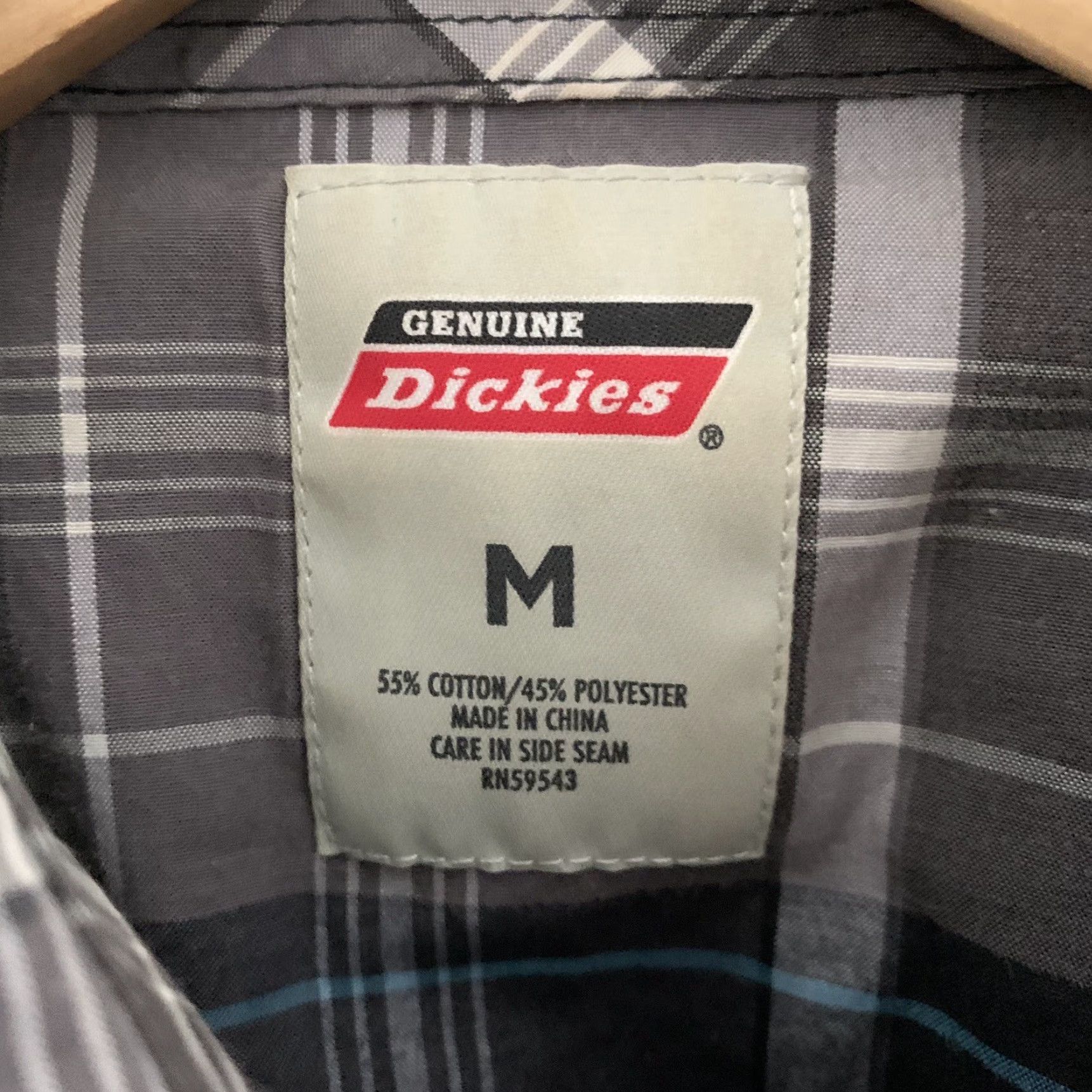 Dickies DICKIES Shirt Mens Medium Gray Plaid Cotton Blend Utility Pockets Button-Up Short Sleeve Workwear Casual Size US M / EU 48-50 / 2 - 2 Thumbnail