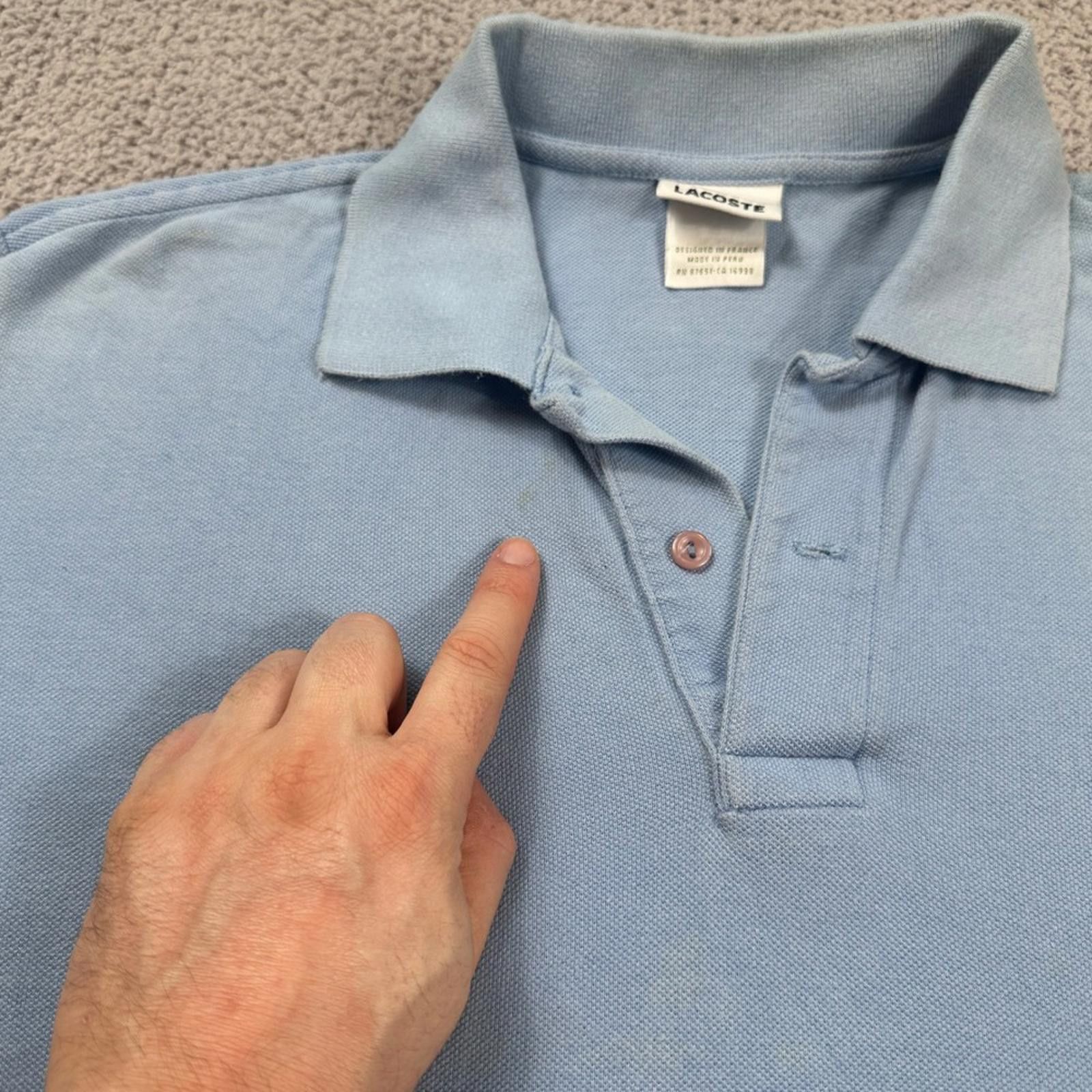 Lacoste Lacoste Mens Polo Shirt 7 (XXL)Made in Peru Light Blue Size US XXL / EU 58 / 5 - 7 Thumbnail