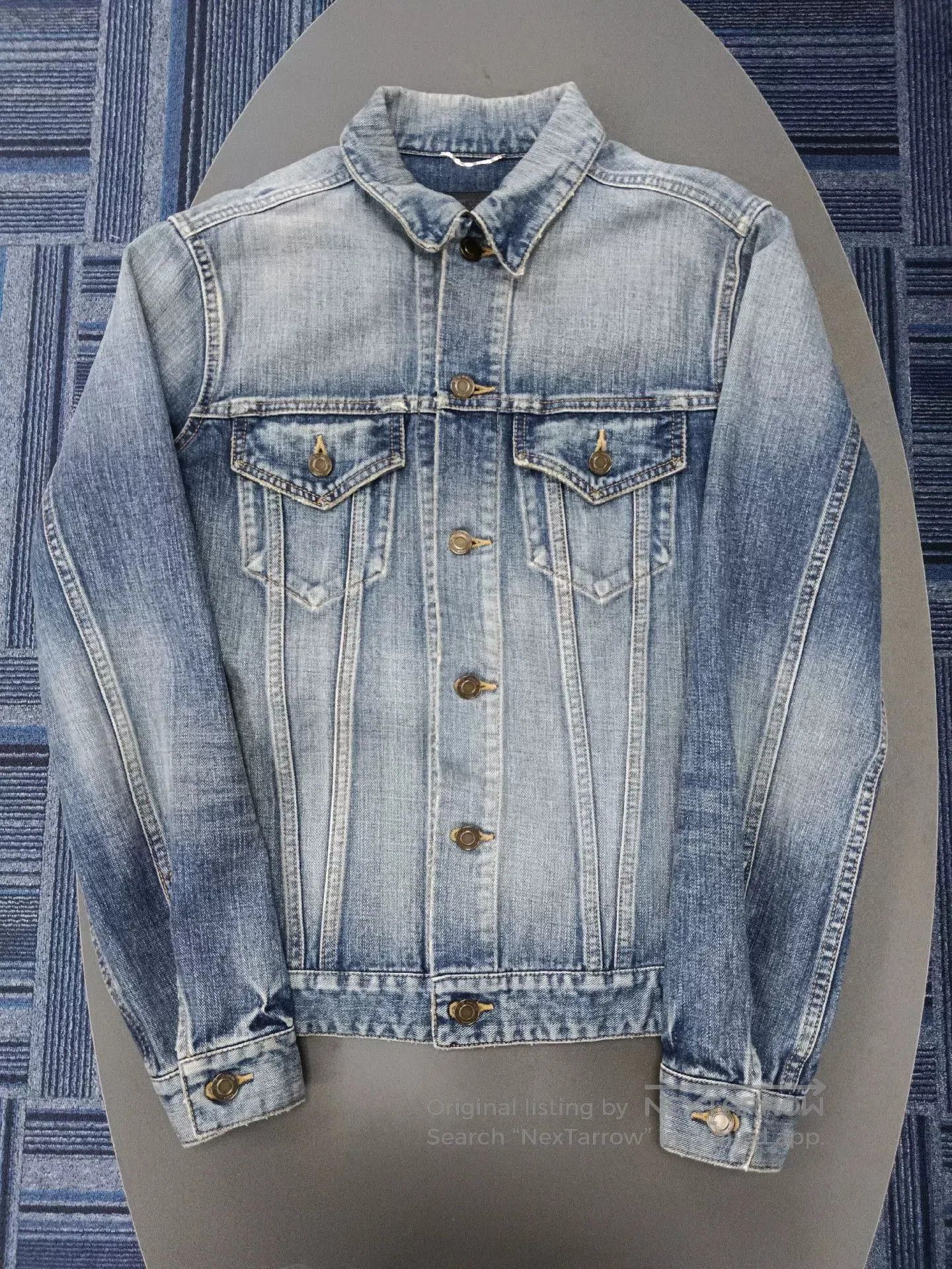 Yves Saint Laurent saint laurent shark embroidered denim jacket. Size US L / EU 52-54 / 3 - 1 Thumbnail