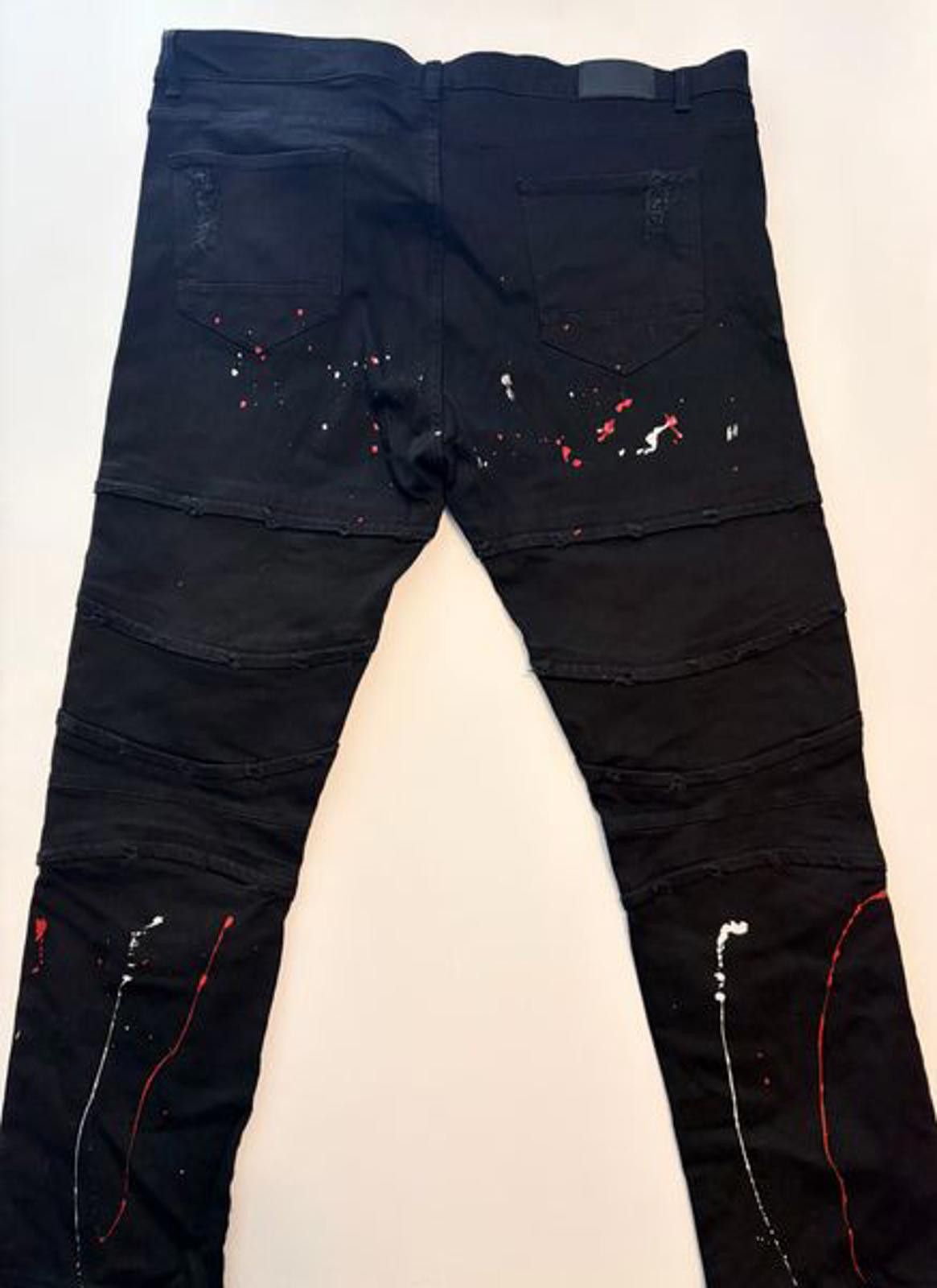 Fotus Focus Jeans Distressed Splatter Denim (Size 44x32) Size US 44 / EU 60 - 2 Thumbnail