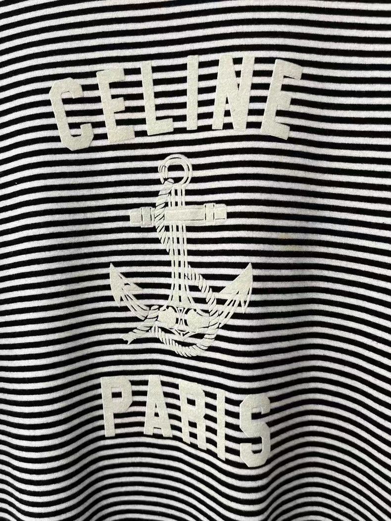 Celine Celine Striped Anchor Short Sleeve Shirt Size US S / EU 44-46 / 1 - 5 Thumbnail