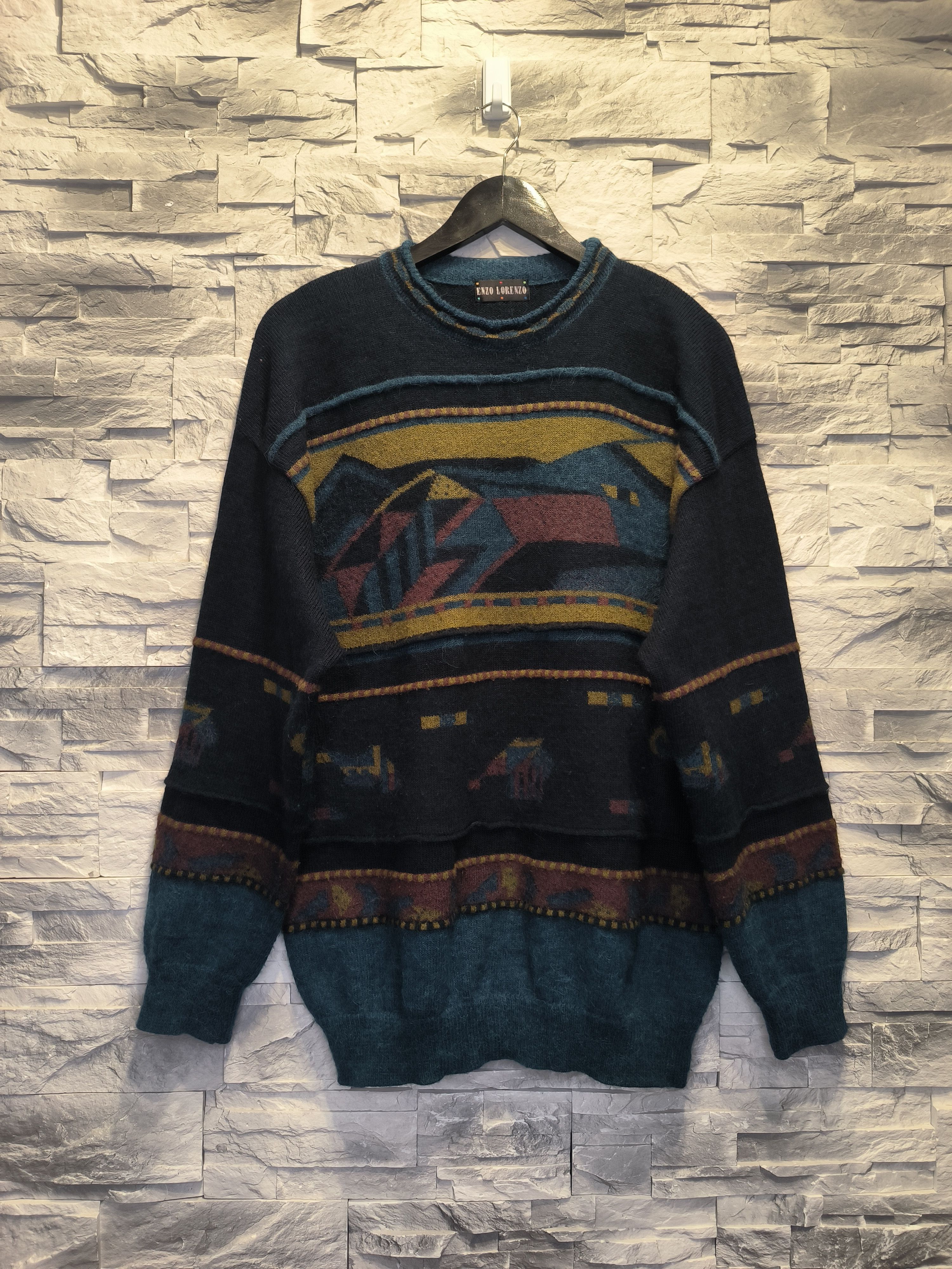 Vintage Vintage Enzo Lorenzo Wool Alpaca Knitwear Sweater Size US M / EU 48-50 / 2 - 1 Thumbnail