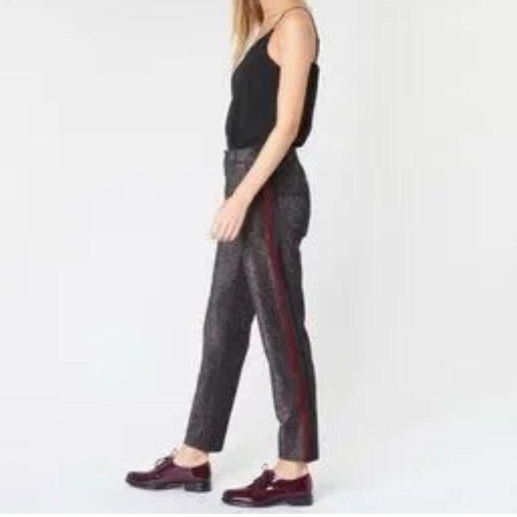 Scotch & Soda NWOT Scotch & Soda Atelier Lurex velvet side stripe pants S Size 27" / US 4 / IT 40 - 2 Thumbnail