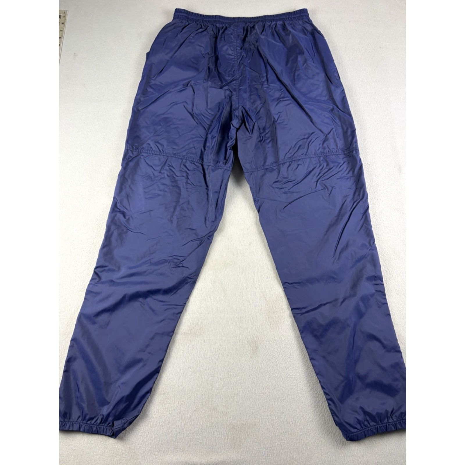 Nike VINTAGE Nike Windbreaker Pants Men’s XL Blue Nylon Jogger 90s Swoosh Elastic Waist Trainers Running Gym & Training Men Size US 36 / EU 52 - 4 Thumbnail