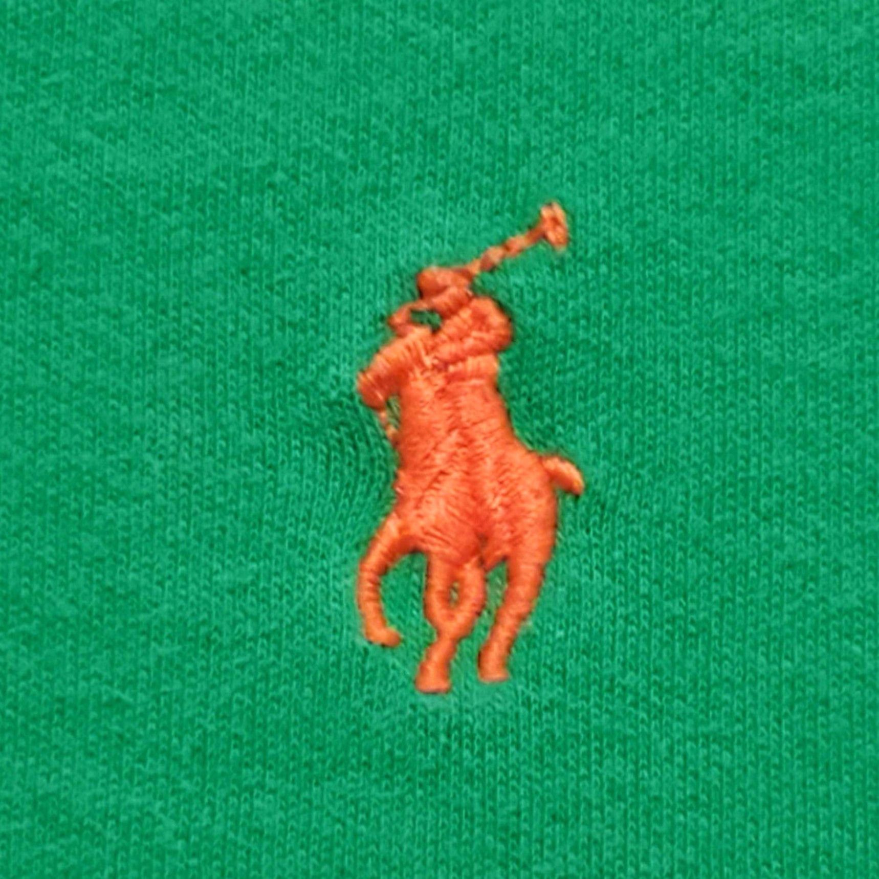 Ralph Lauren VINTAGE Polo By Ralph Lauren Mens XL / TG Polo Shirt Green Orange Pony Shirt Mens XL/Big & Tall Short Sleeve Size US XL / EU 56 / 4 - 2 Thumbnail
