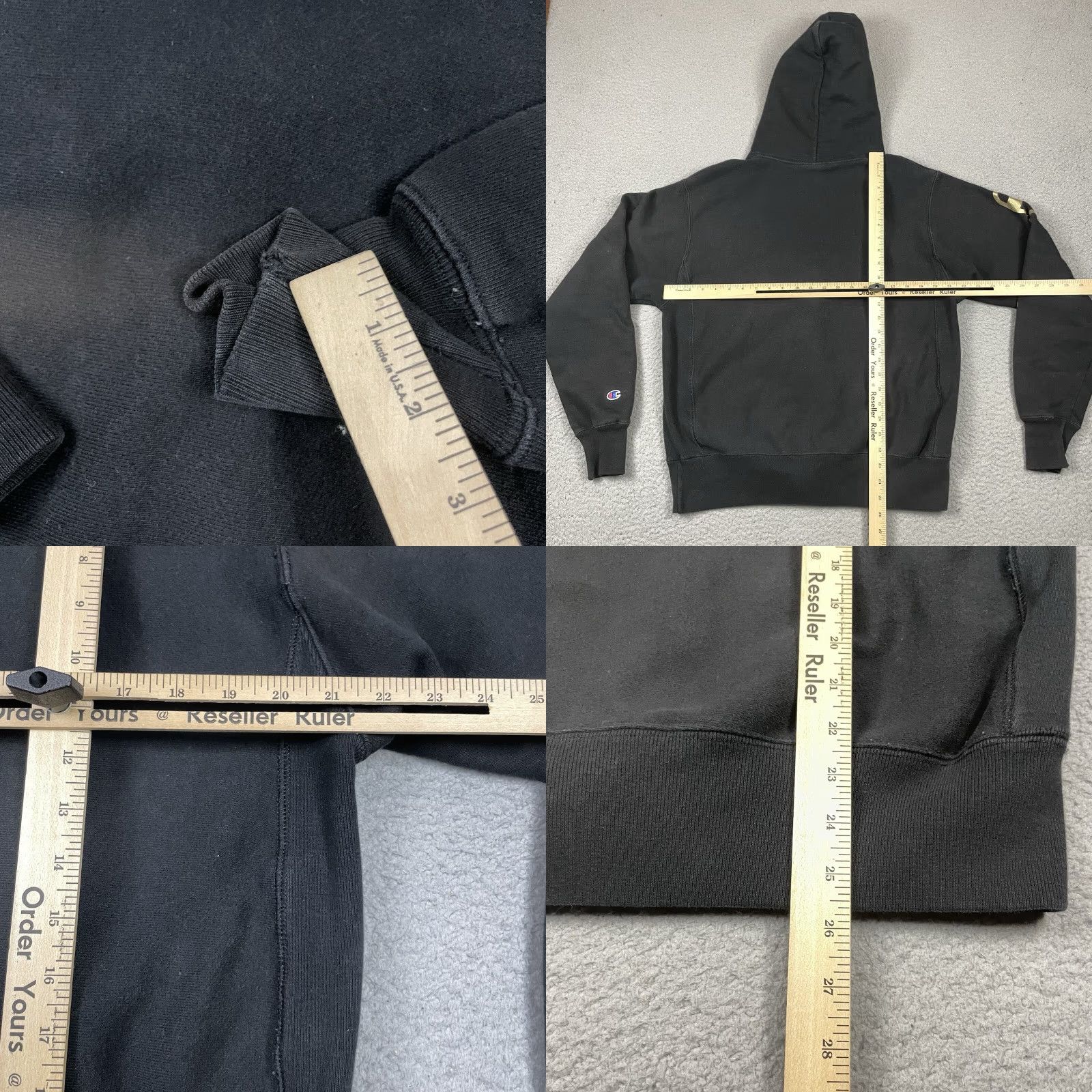 Champion Champion Hoodie Mens M Black Logo Reverse Weave Sweatshirt Casual Size US M / EU 48-50 / 2 - 8 Thumbnail