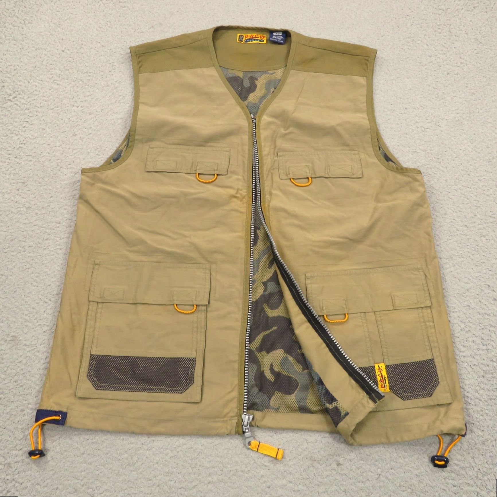 Vintage PACO VTG Vest XL Men Khaki Y2K Grunge Utility Safari Streetwear 2000s Camo Lined Vest Size US XL / EU 56 / 4 - 2 Thumbnail