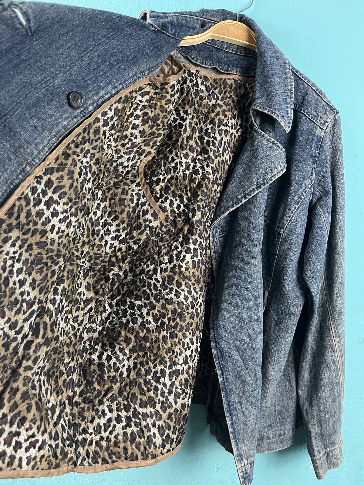 Japanese Brand Double Breasted Denim Coat Jacket Size L / US 10 / IT 46 - 7 Thumbnail