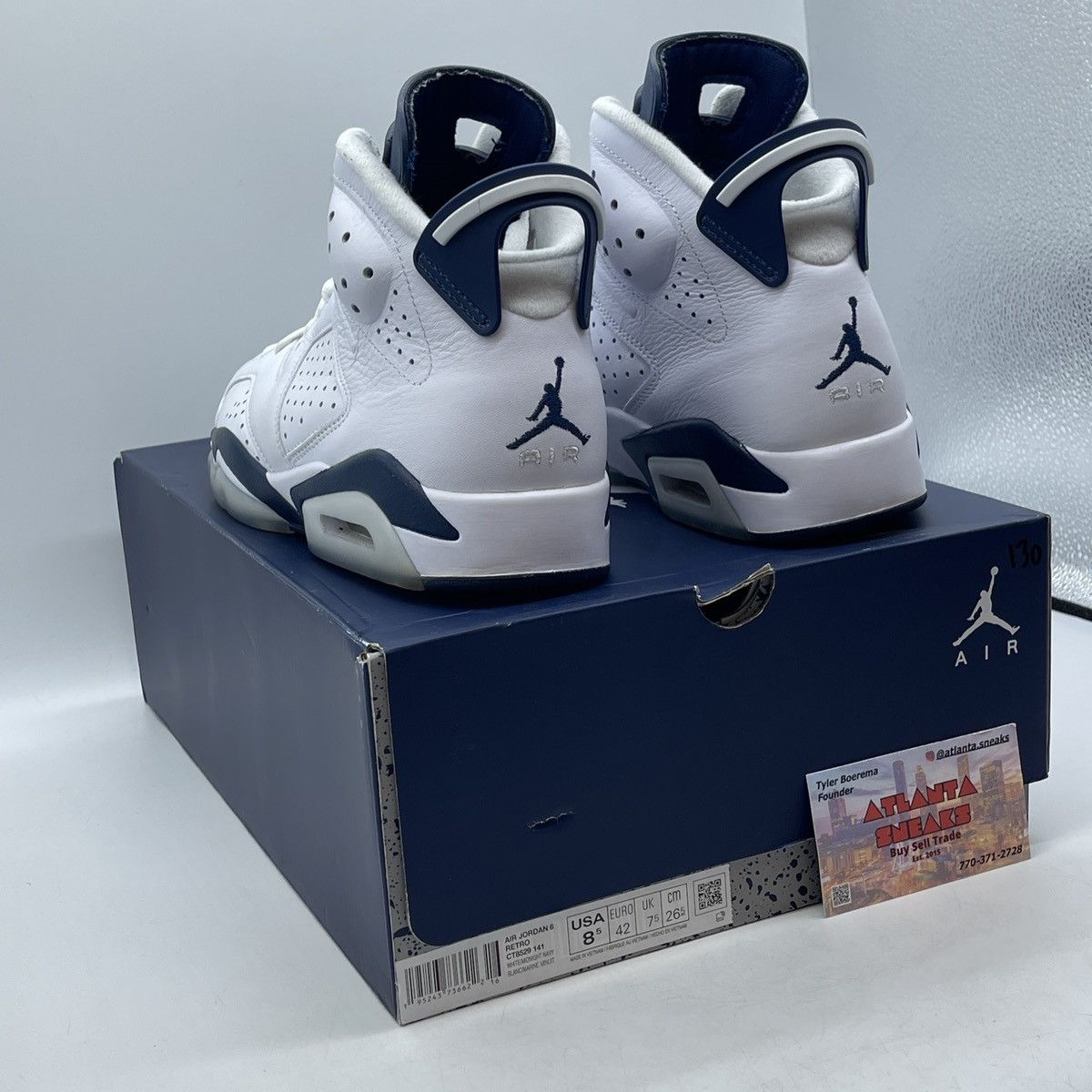 Jordan Brand Air Jordan 6 midnight navy Size US 8.5 / EU 41-42 - 4 Thumbnail