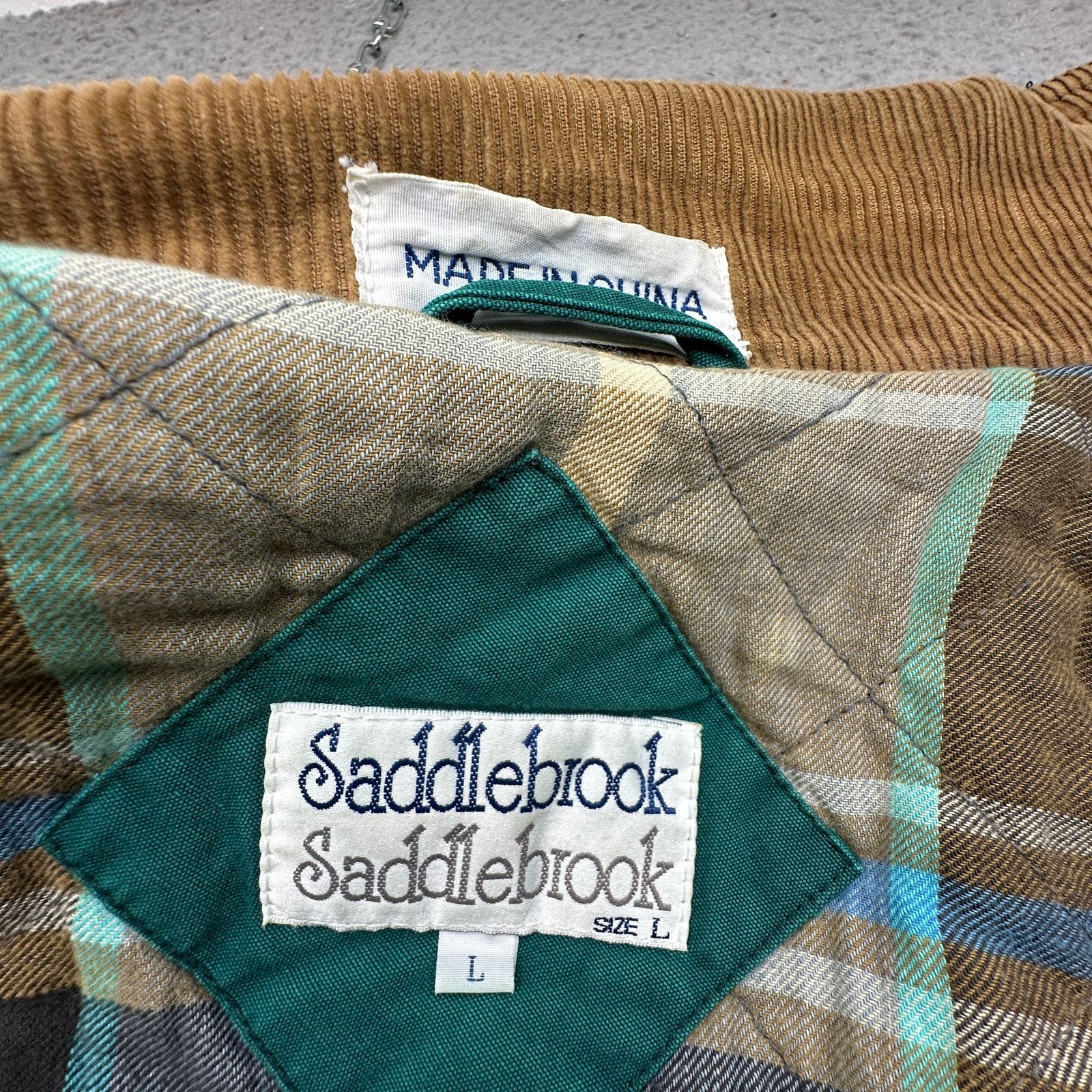 Other VTG 90s Saddlebrook Plaid Lined Barn Chore Canvas Coat Large Size US L / EU 52-54 / 3 - 3 Thumbnail