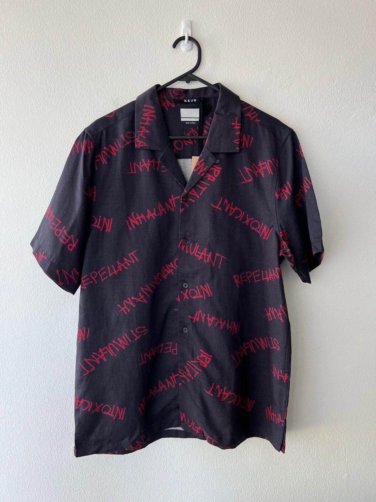 Ksubi new ksubi medium m shirt top resort faded black red graffiti Size US M / EU 48-50 / 2 - 1 Thumbnail