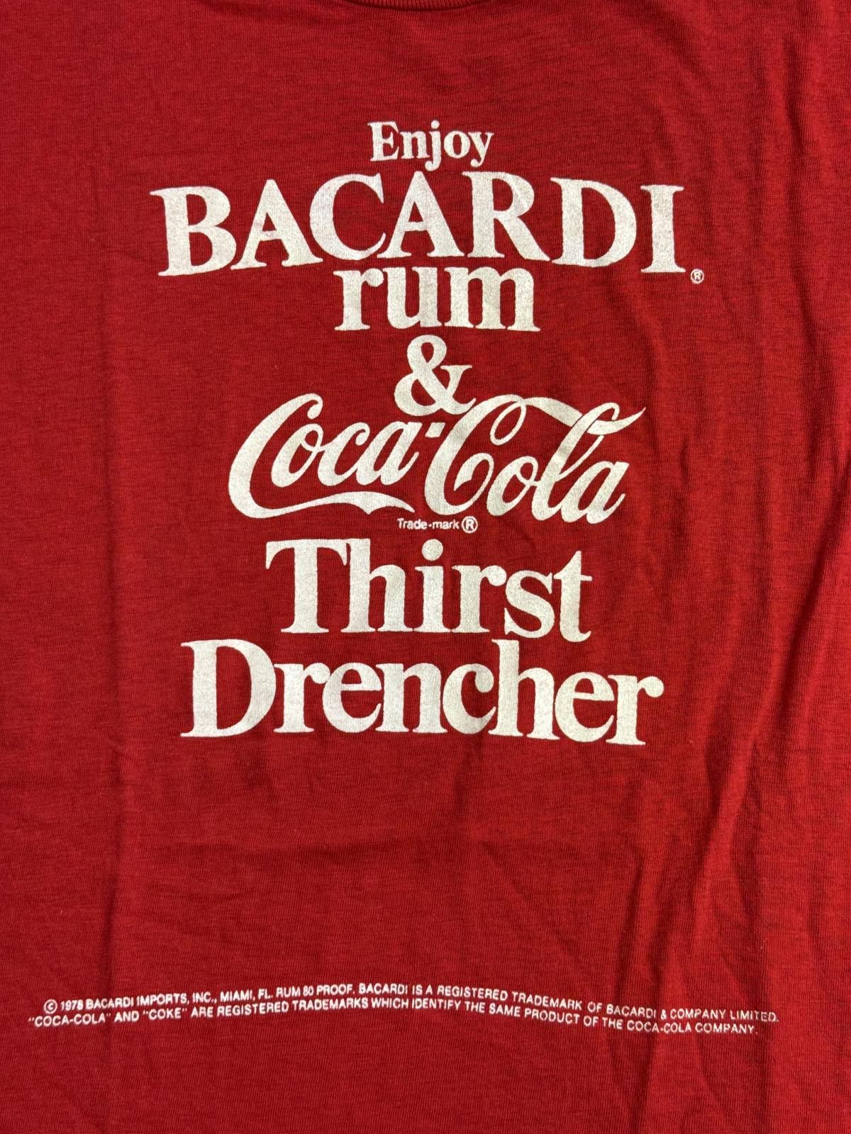 Other Vintage 70s Bacardi Rum & Coca-Cola T-shirt Thirst Drencher Size US L / EU 52-54 / 3 - 3 Thumbnail