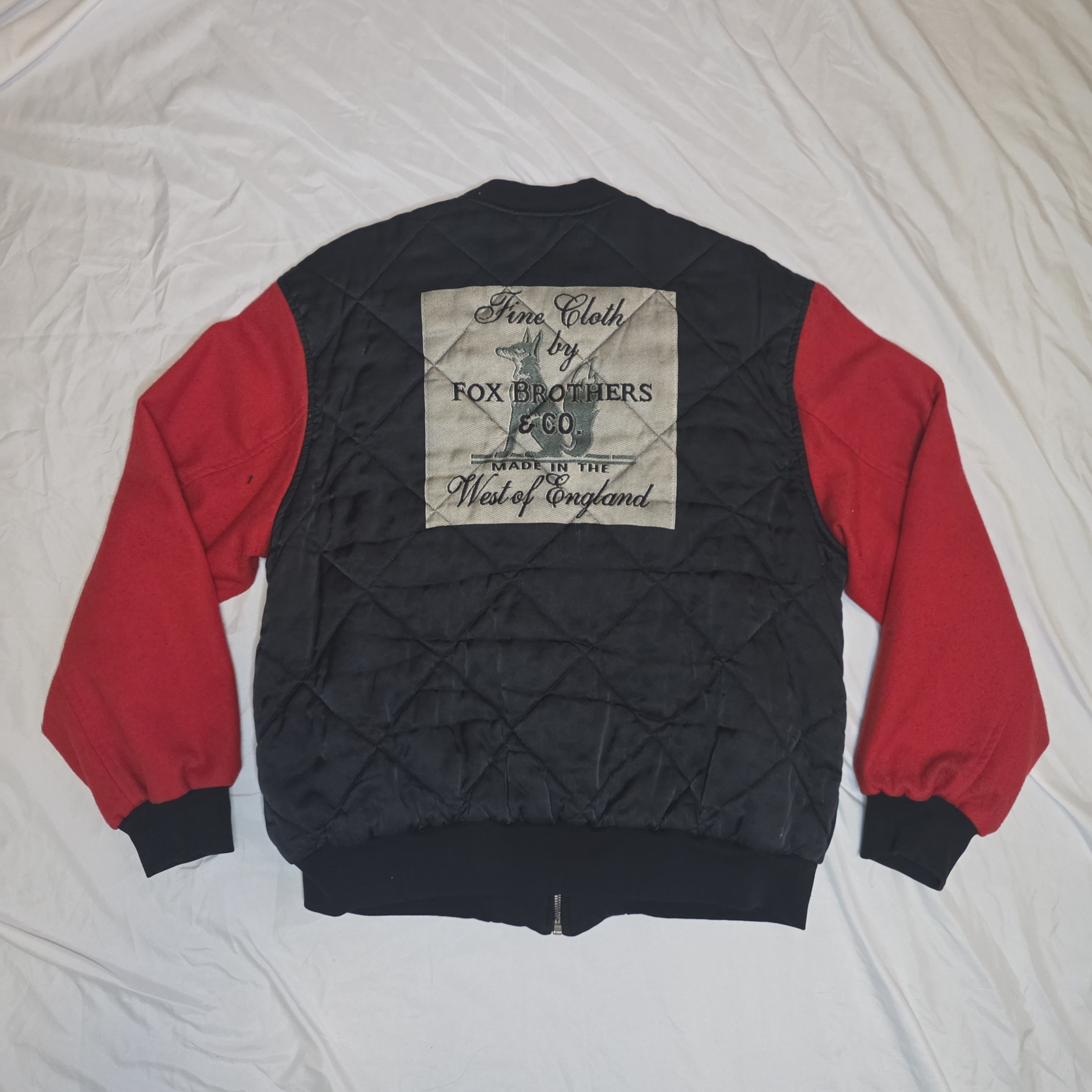 Dries Van Noten Dries Van Noten Fox Brothers Navy and Red Bomber Jacket Size US XL / EU 56 / 4 - 3 Thumbnail