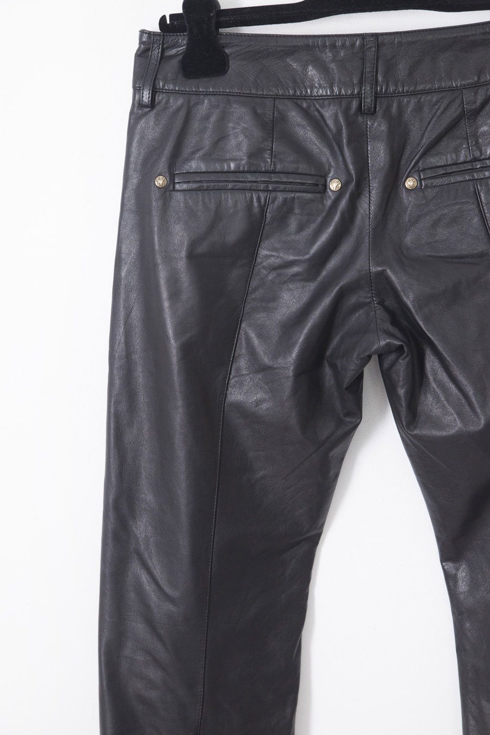 Balmain 2013 leather flare pants Size 26" / US 2 / IT 38 - 5 Thumbnail