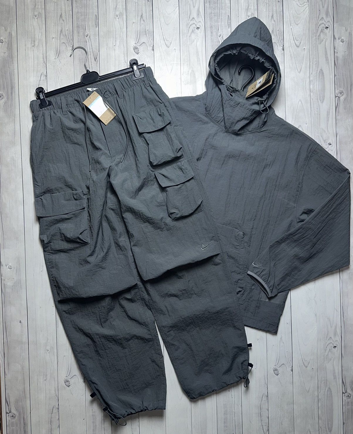 Nike × Vintage Vintage Nike Tech pack tracksuit pants Y2K multi pocket Dril Size US M / EU 48-50 / 2 - 1 Thumbnail