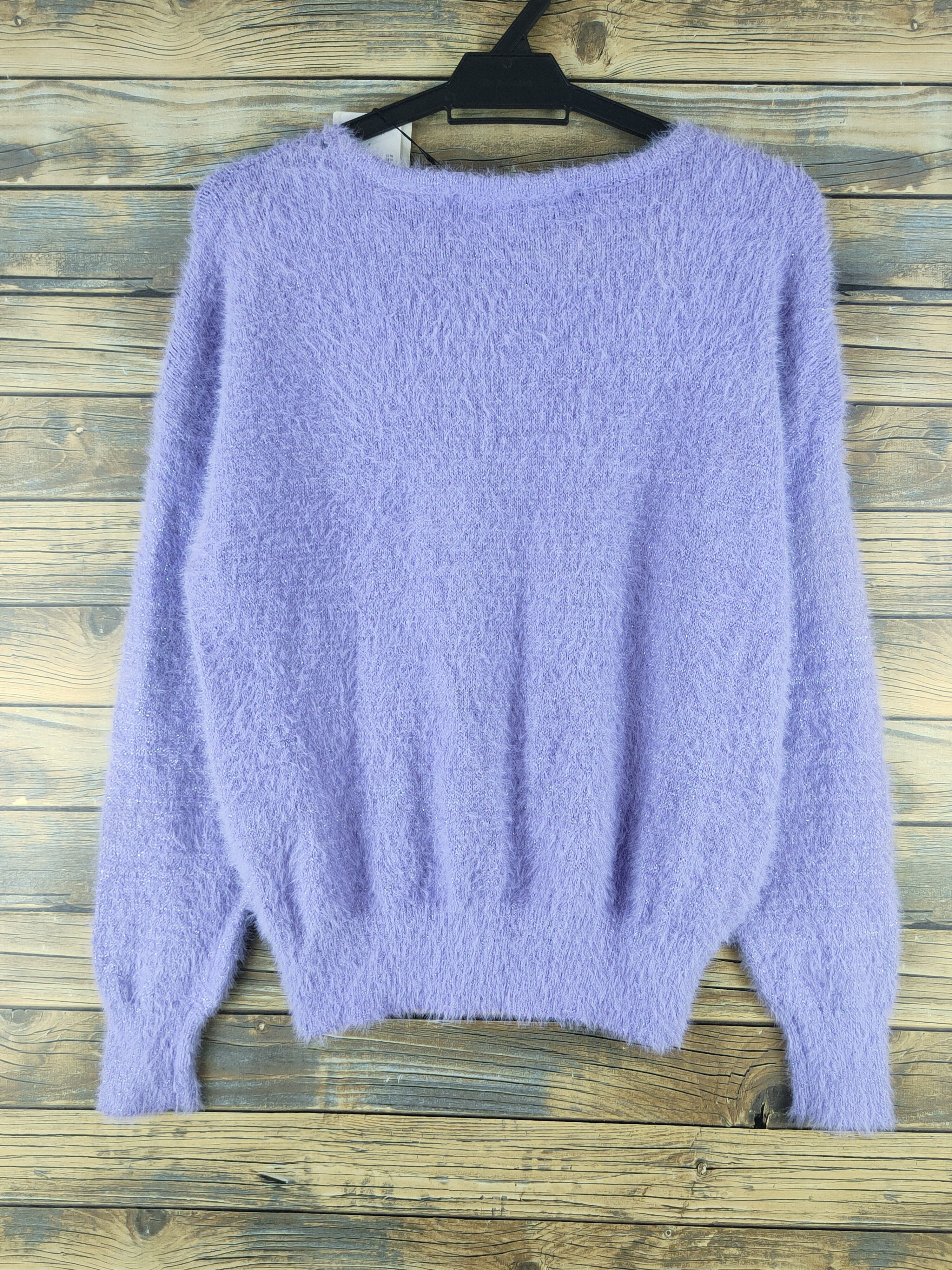 Japanese Brand DL Yecca Vecca Light Purple Fur Mohair Knitwear #46-443 Size M / US 6-8 / IT 42-44 - 7 Thumbnail