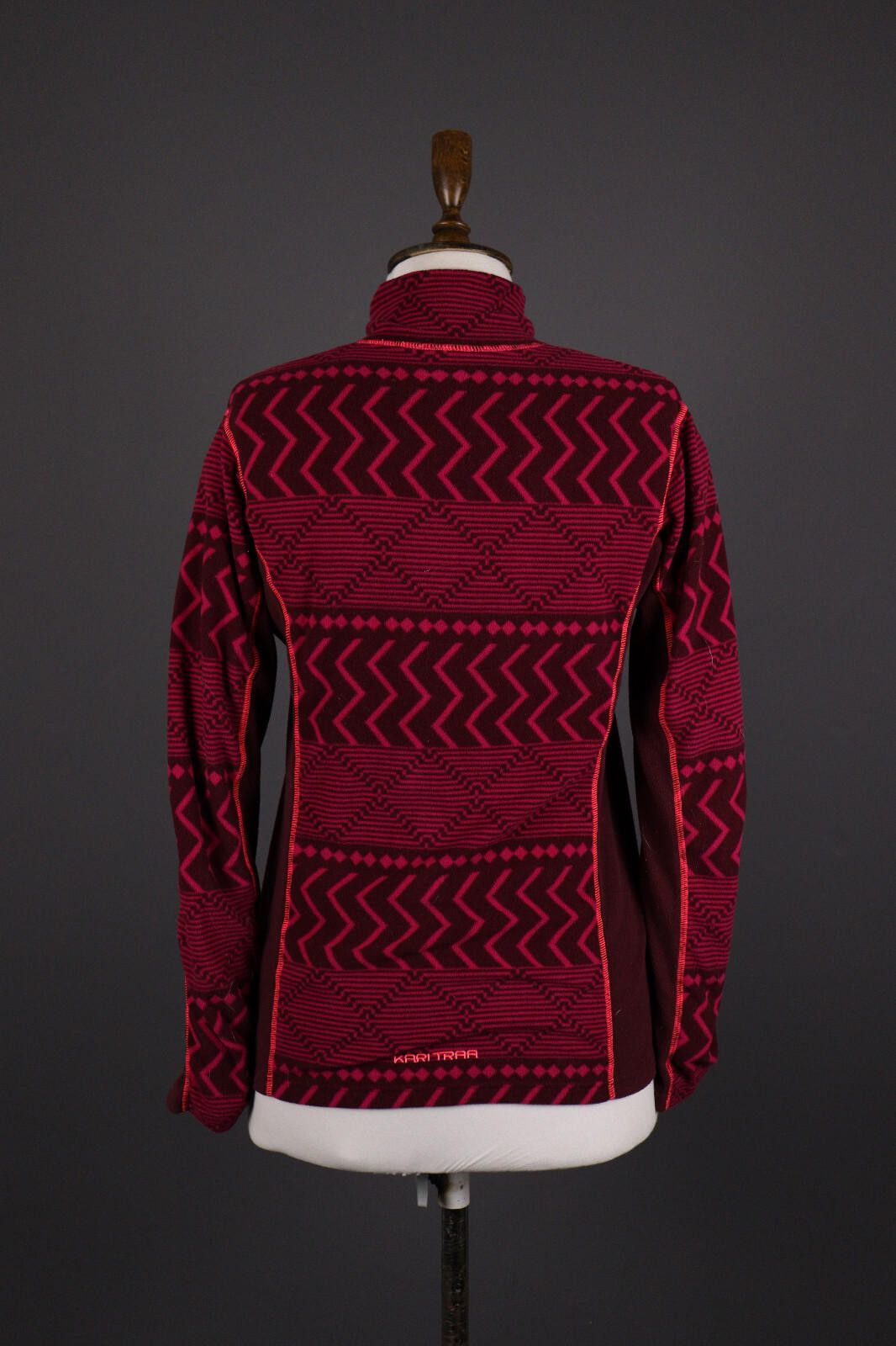 Designer Kari Traa Colorful Geometric Full Zip Fleece Jacket Size S Size L / US 10 / IT 46 - 7 Thumbnail