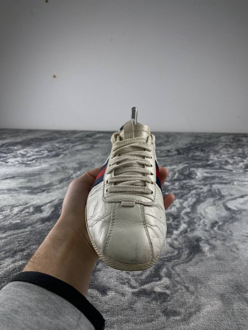 Gucci Gucci Ace Leather GG Sneaker Women Size 35 White Size US 5 / IT 35 - 3 Thumbnail