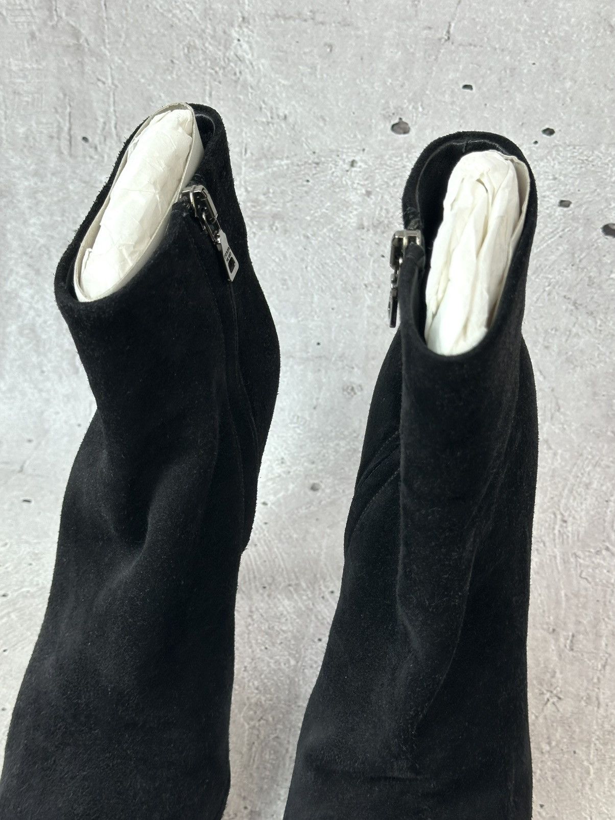 Prada Prada Black Suede High Heel Zip Made in Italy Ankle Booties Size US 7 / IT 37 - 5 Thumbnail