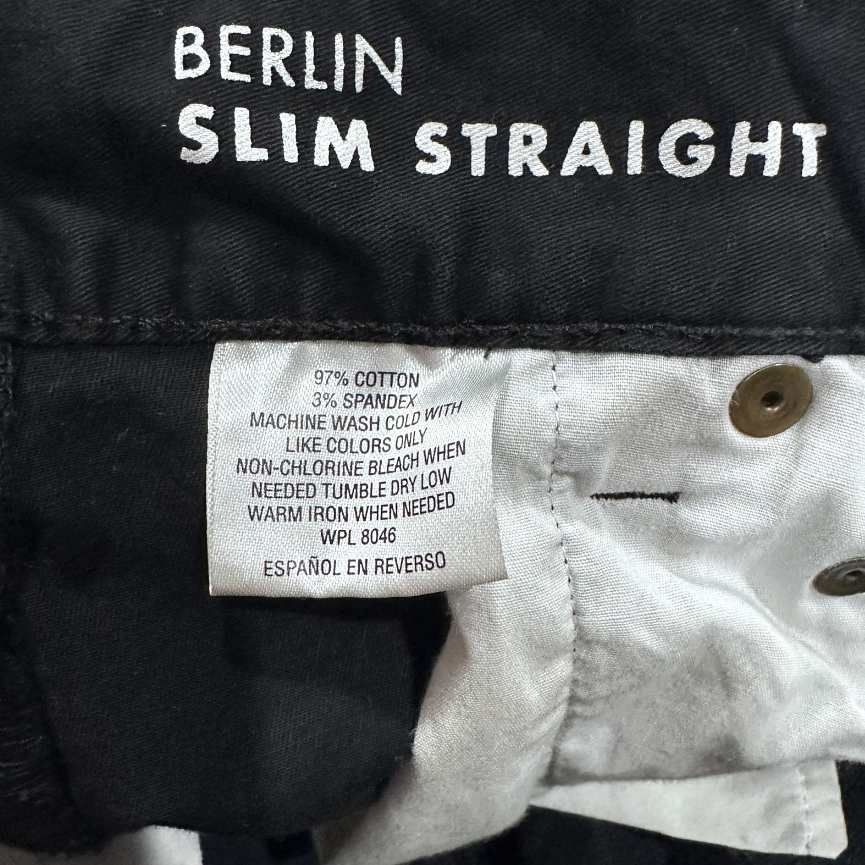 Vintage INC International Concepts Jeans Mens 32x31 Black Berlin Slim Straight Cotton Jeans Size US 32 / EU 48 - 3 Thumbnail