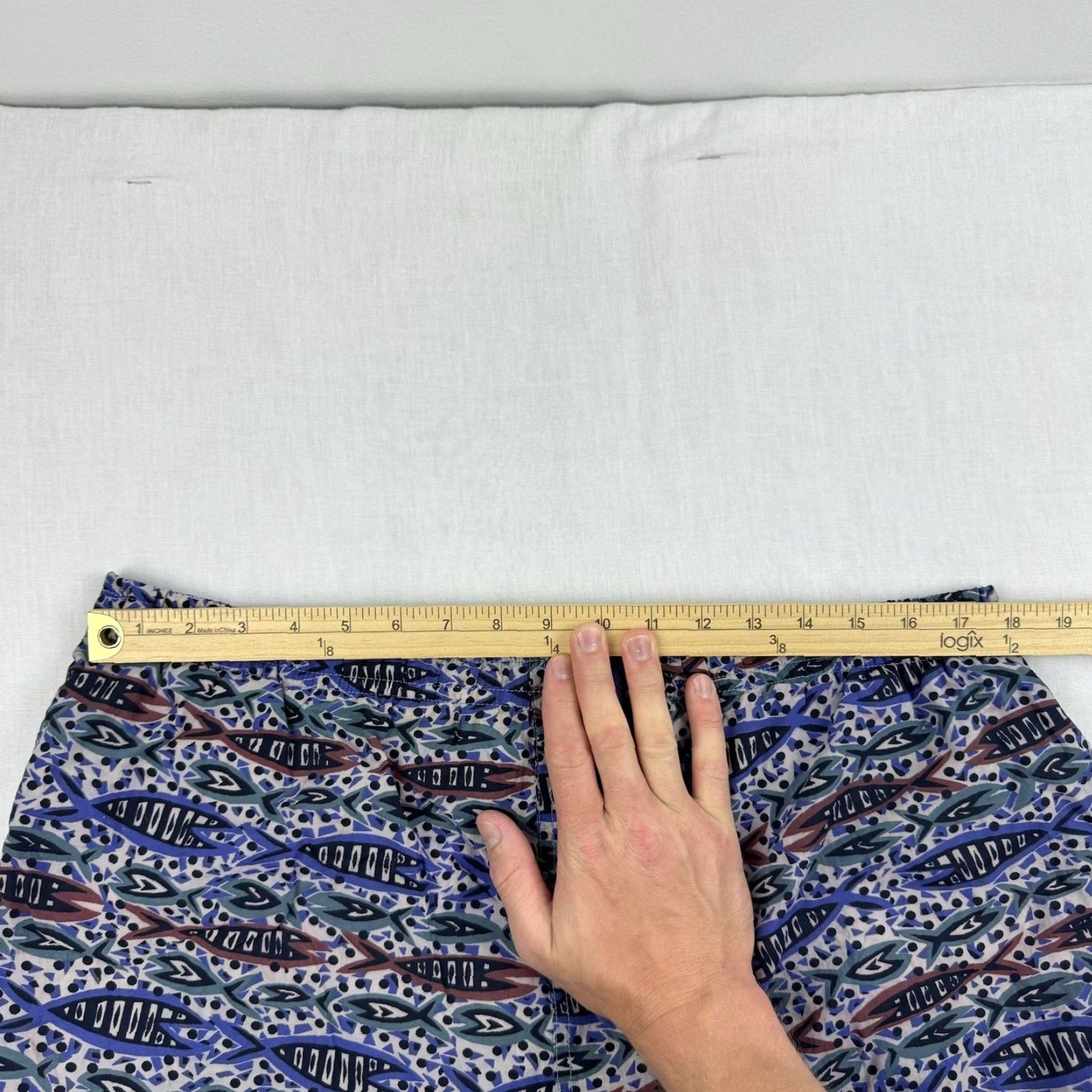 Vintage VINTAGE Ocean Bleu Swim Trunks Adult XL Blue Fish Print Trunks 90s Mens Swim Bottom Ocean Bleu Blue 90s Mens Size US 36 / EU 52 - 7 Thumbnail