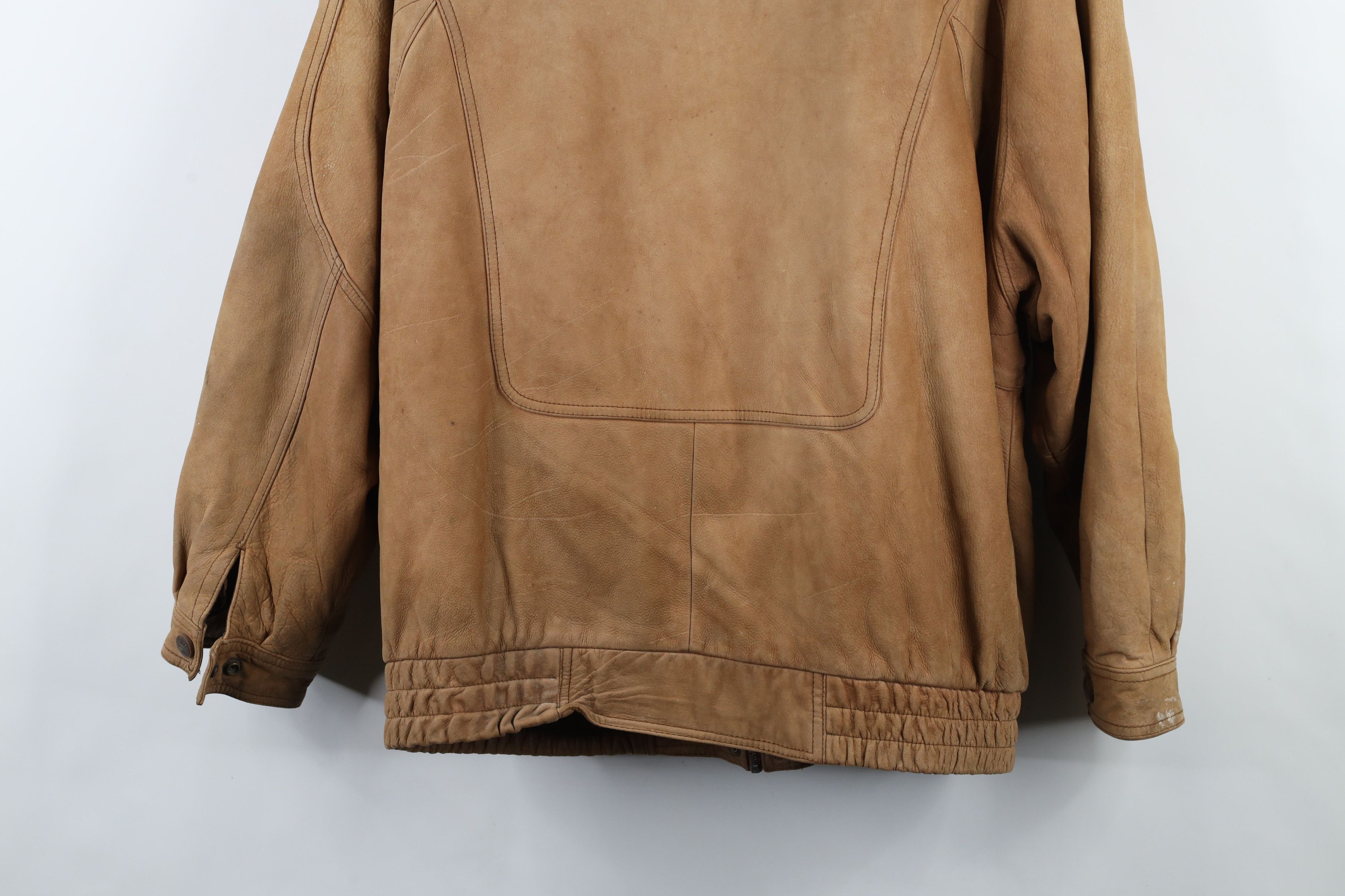 Vintage Vintage 90s Streetwear Suede Leather Flight Bomber Jacket Size US XL / EU 56 / 4 - 15 Thumbnail