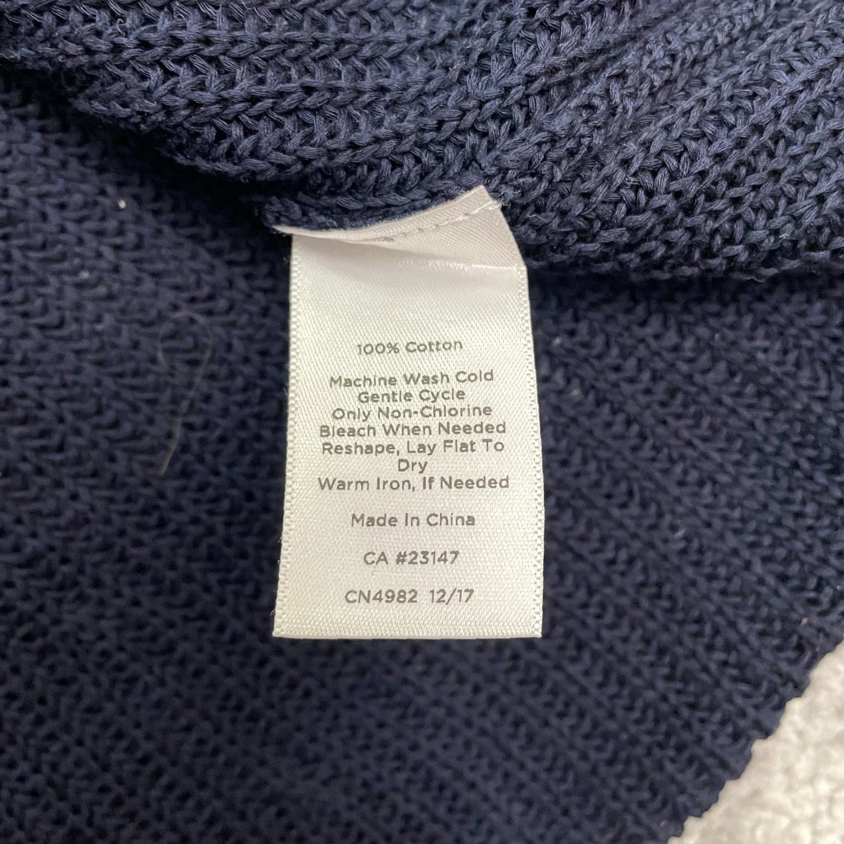 Talbots Talbots Pullover Sweater Womens Medium Navy Blue V-Neck 100% Cotton Casual Knit Size M / US 6-8 / IT 42-44 - 5 Thumbnail