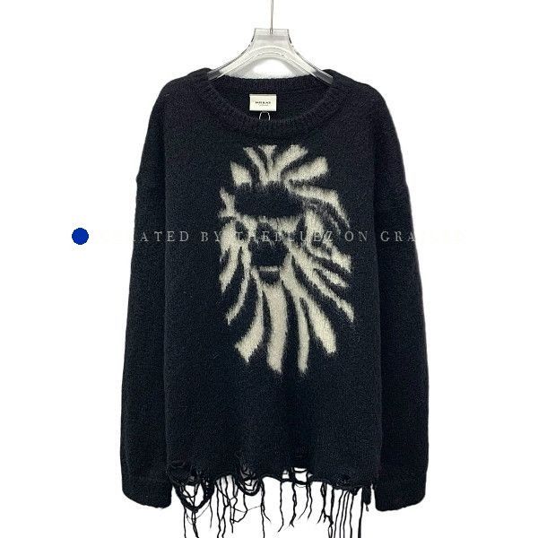Bape Distressed Mohair Sweater in Black Size US M / EU 48-50 / 2 - 1 Thumbnail
