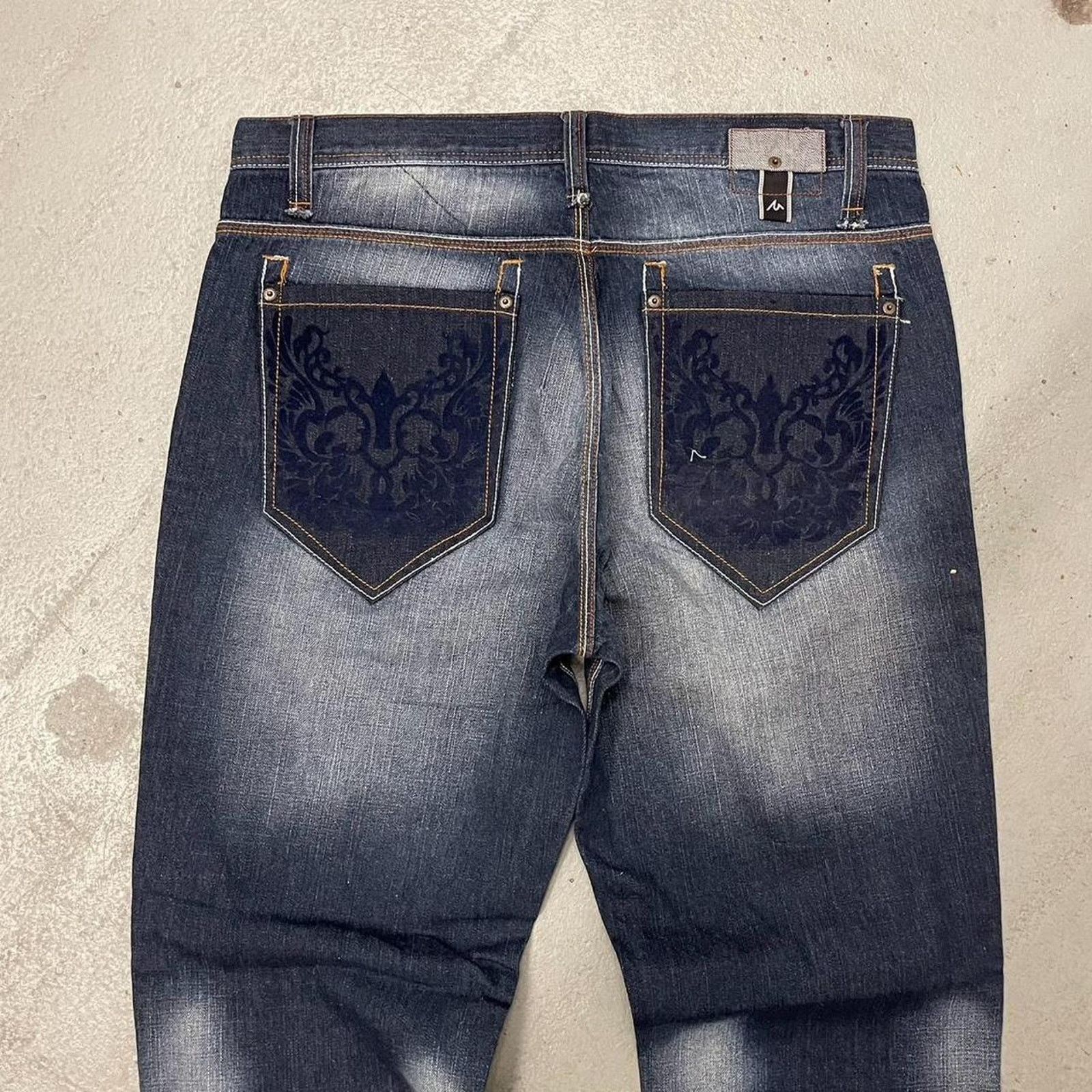 Vintage Vintage Members Property Faded Denim Baggy Jeans Mens 38x34 Size 38" / US 16 / IT 52 - 3 Thumbnail